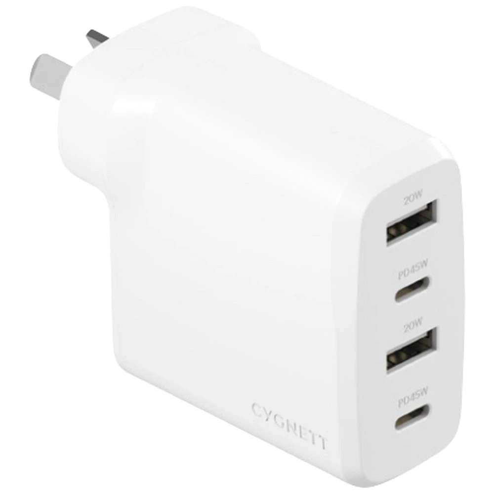1 Cygnett PowerPlus 45W Multi-Port Wall Charger White, 1 of 3