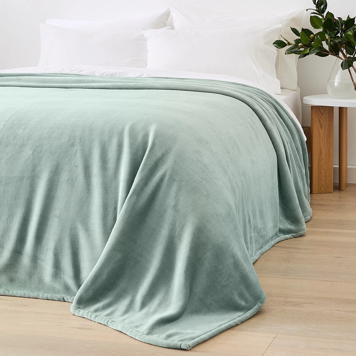3 Sherpa Reverse Blanket - Double/Queen Bed, Sage, 3 of 7