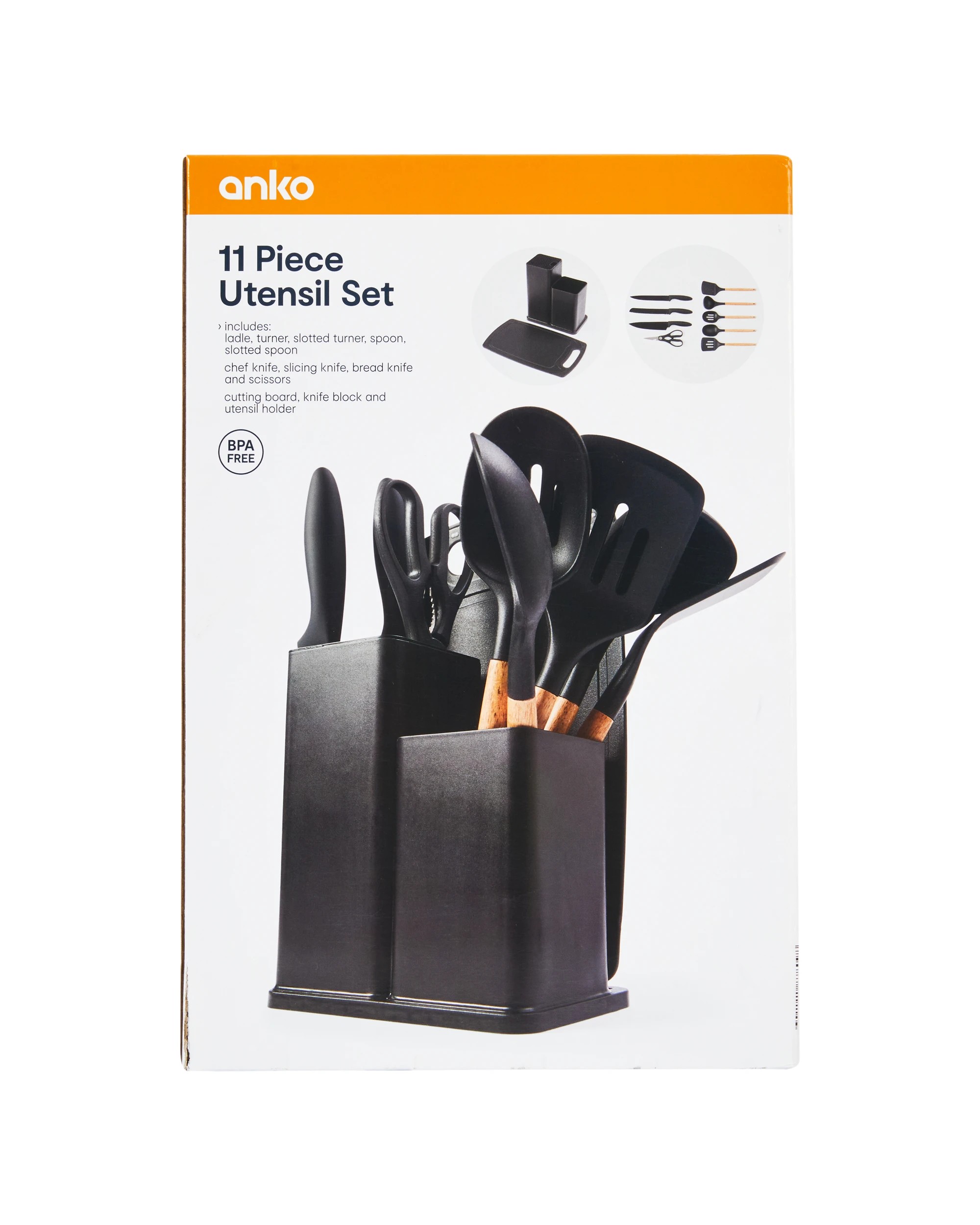 9 11 Piece Utensil Set - Black, 9 of 9