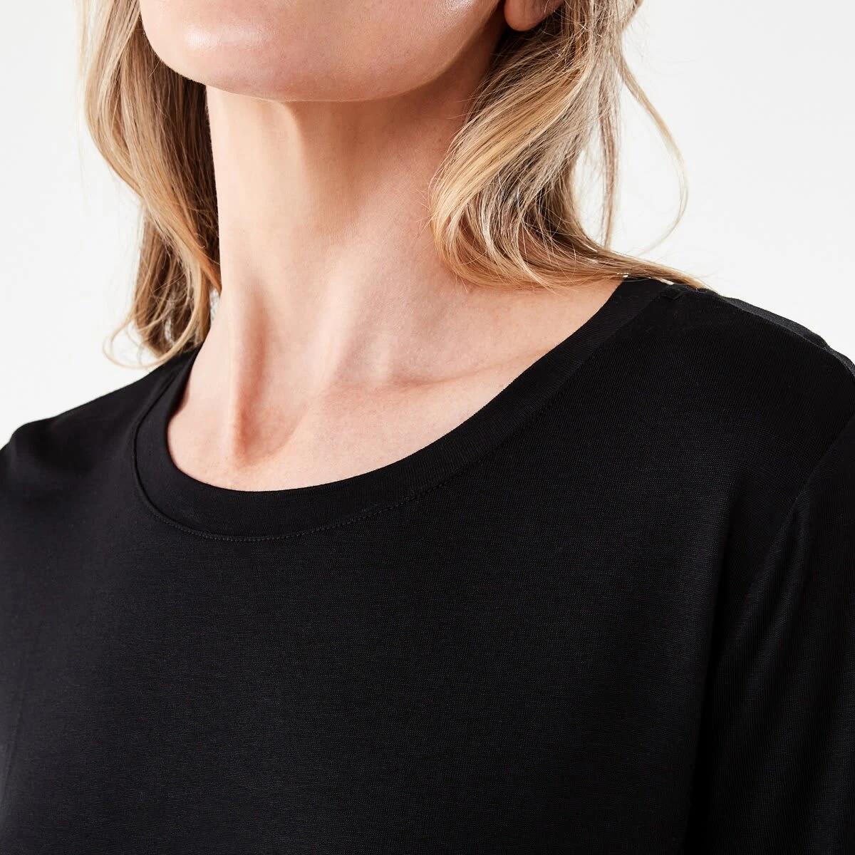 5 Short Sleeve Stepped Hem Tunic BLACK, 5 of 6