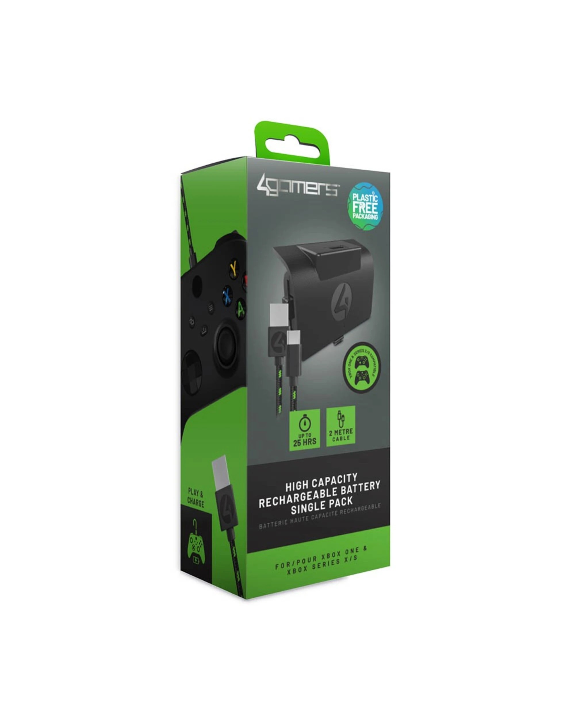 2 4Gamers XBOX Play & Charge Kit - Black, 2 of 5