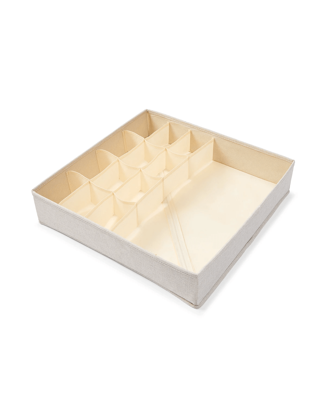 2 Linen Look Multi Grid Organiser - Beige, 2 of 8