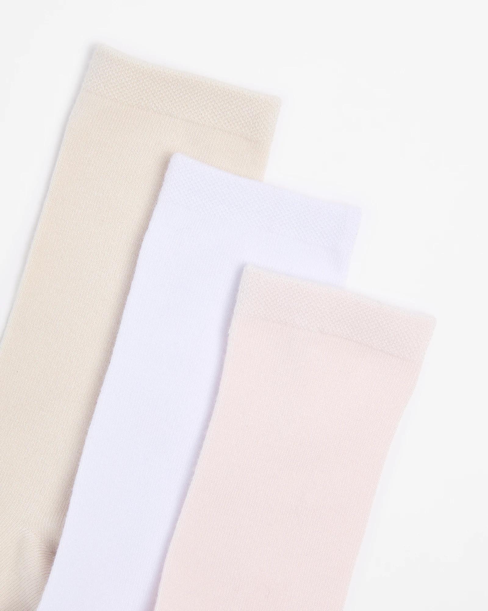 2 Target 3 Pack Bamboo Crew Boot Socks PINK/WHITE/OAT, 2 of 3