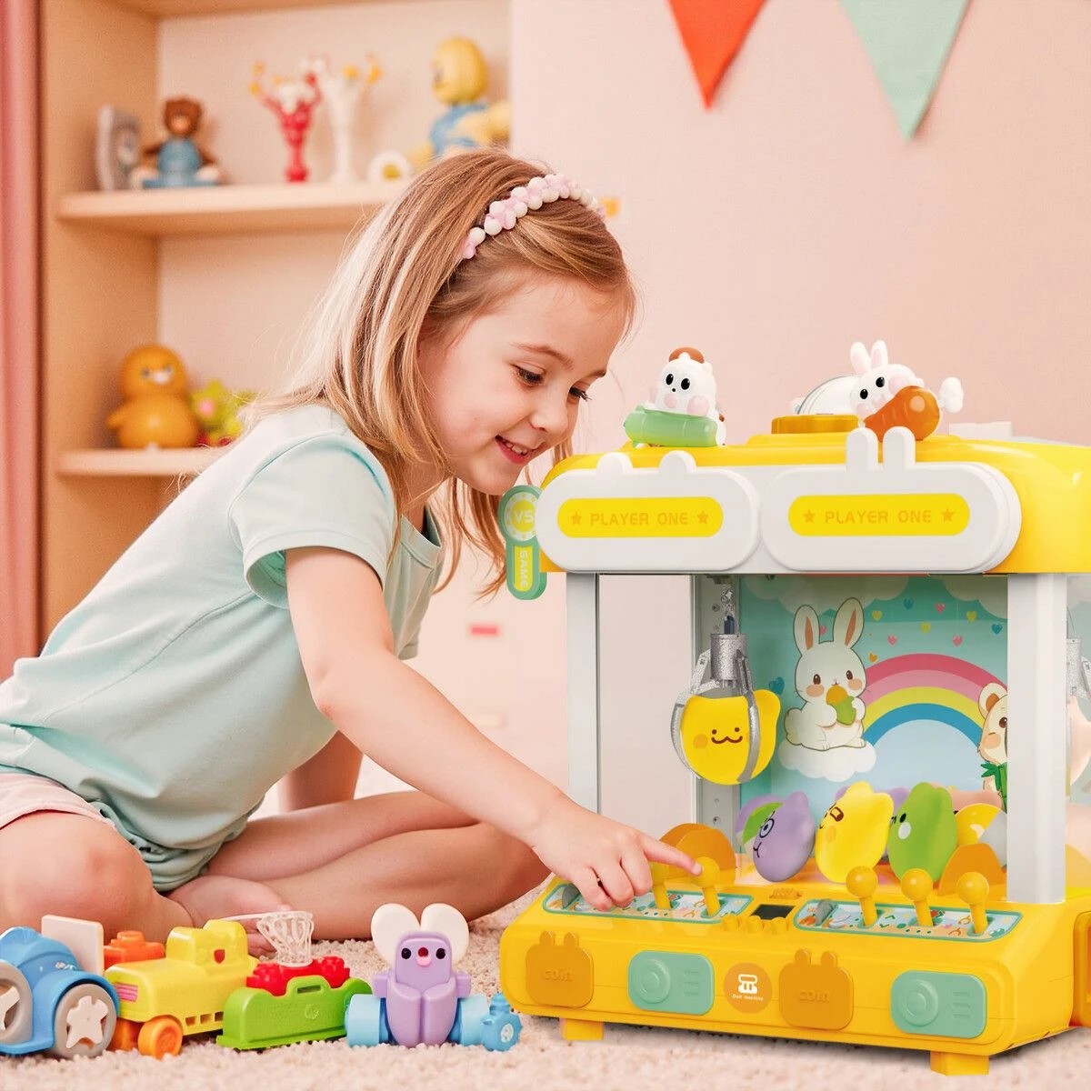 2 AUSWAY 2 Person Mini Claw Machine Miniature Toy Crane Grabber, 2 of 6