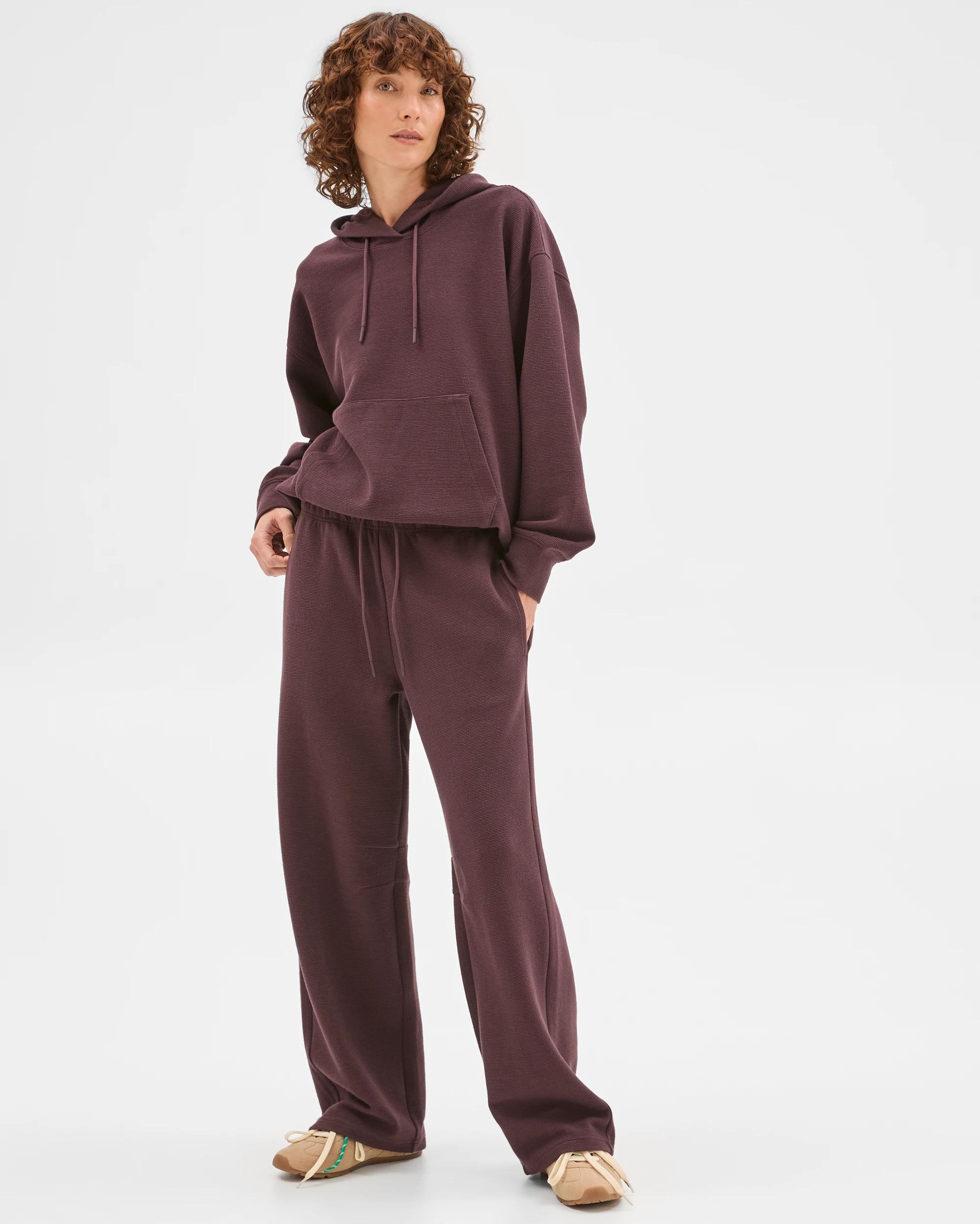 2 Target Active Active Australian Cotton Blend Crinkle Relaxed Pants RAISIN, 2 of 7