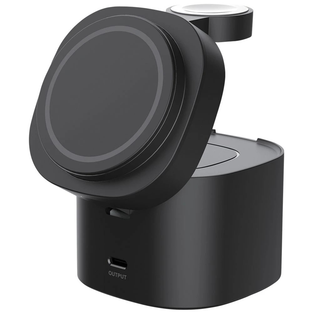 2 J.Burrows 4-in-1 Qi2 Wireless Charging Stand Black, 2 of 3