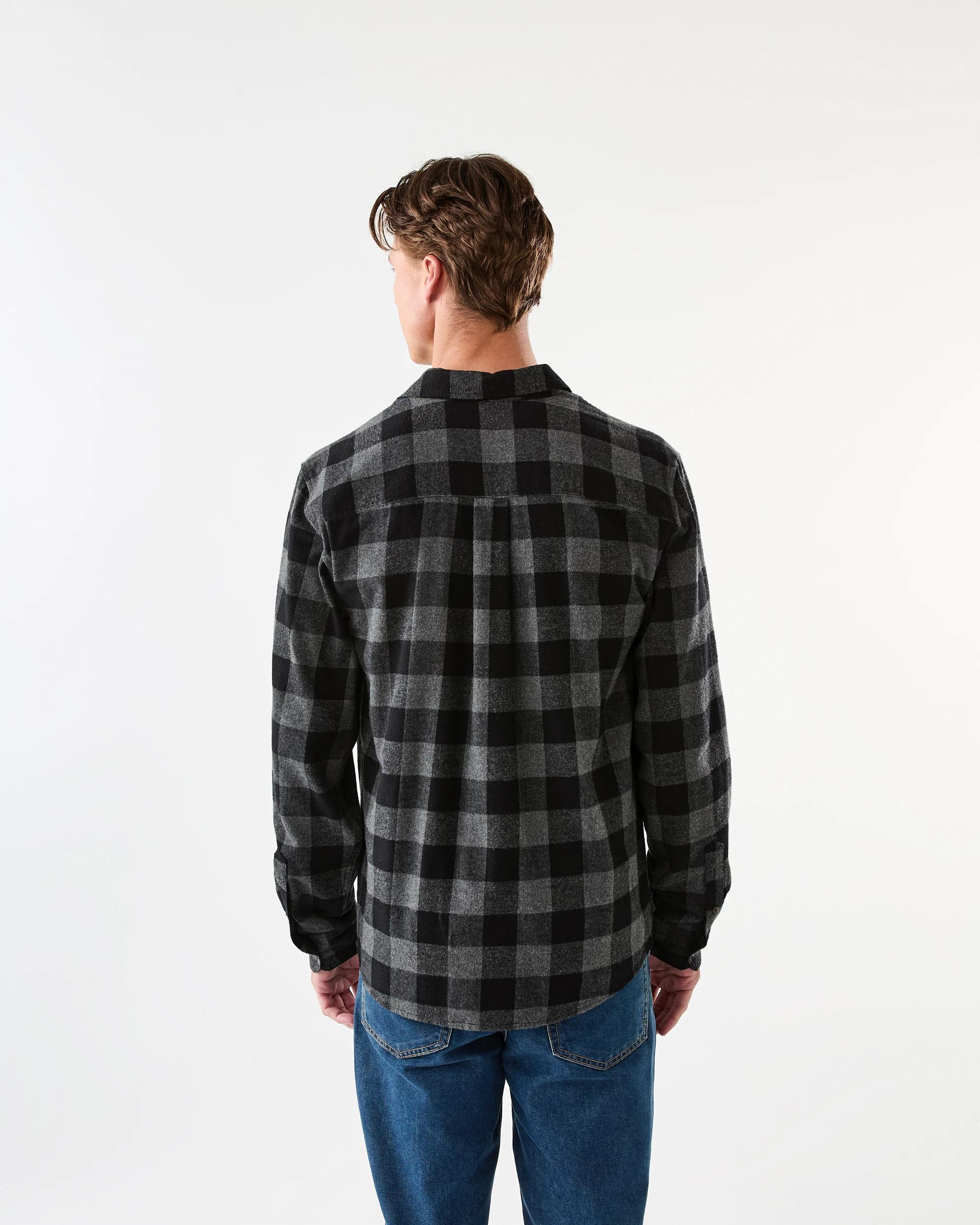 3 Long Sleeve Buffalo Check Shirt Black, 3 of 7