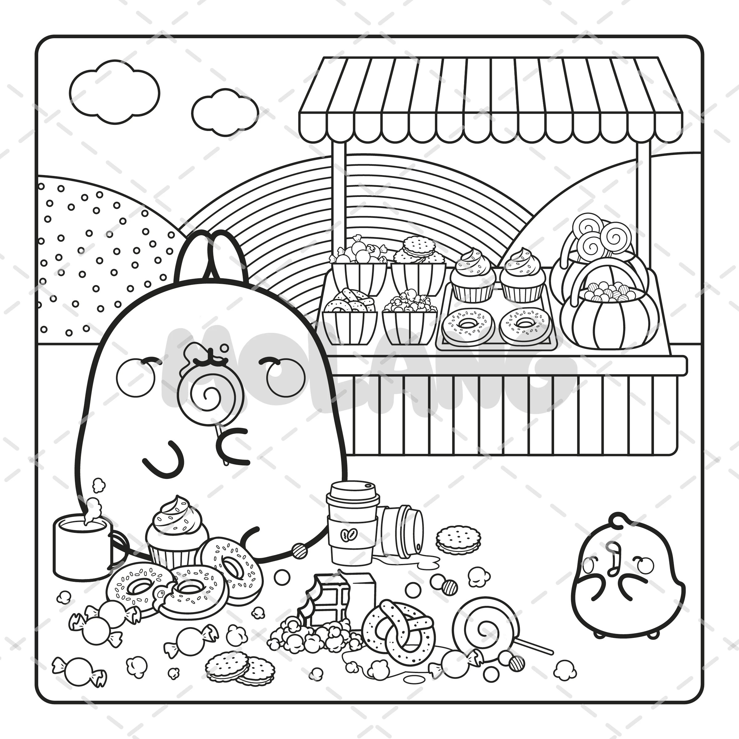 4 Molang Cafe Cuties: A Cosy Colouring Book, 4 of 5