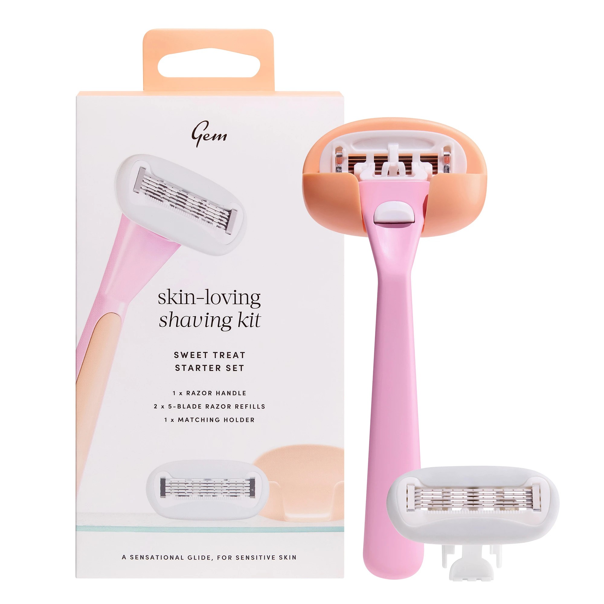 1 Gem Sweet Treat Starter Set Skin-Loving Shaving Kit, 1 of 4