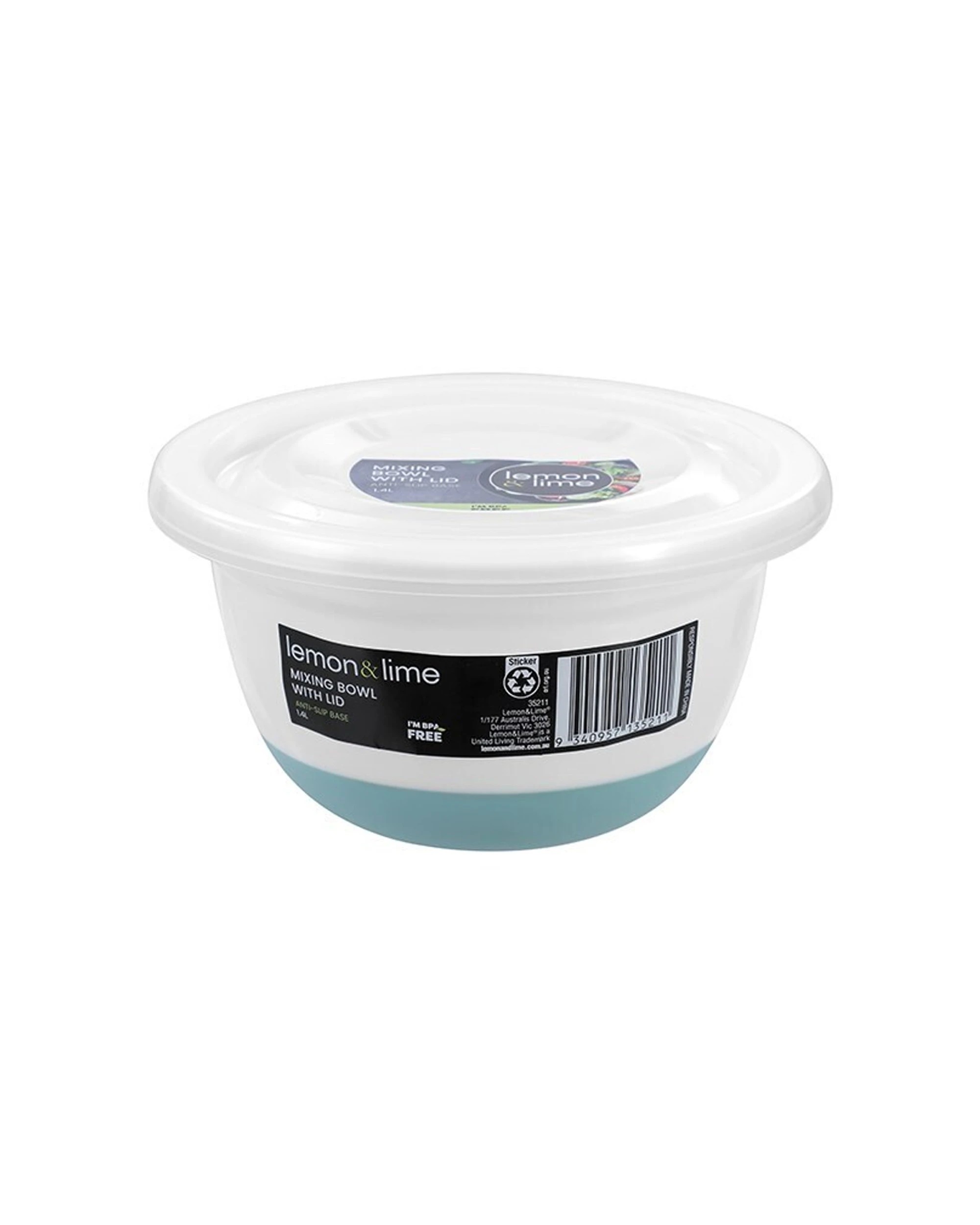3 Lemon & Lime 3PK Lidded Mixing Bowl 1.4L With Anti-Slip Base Set - Multi, 3 of 7