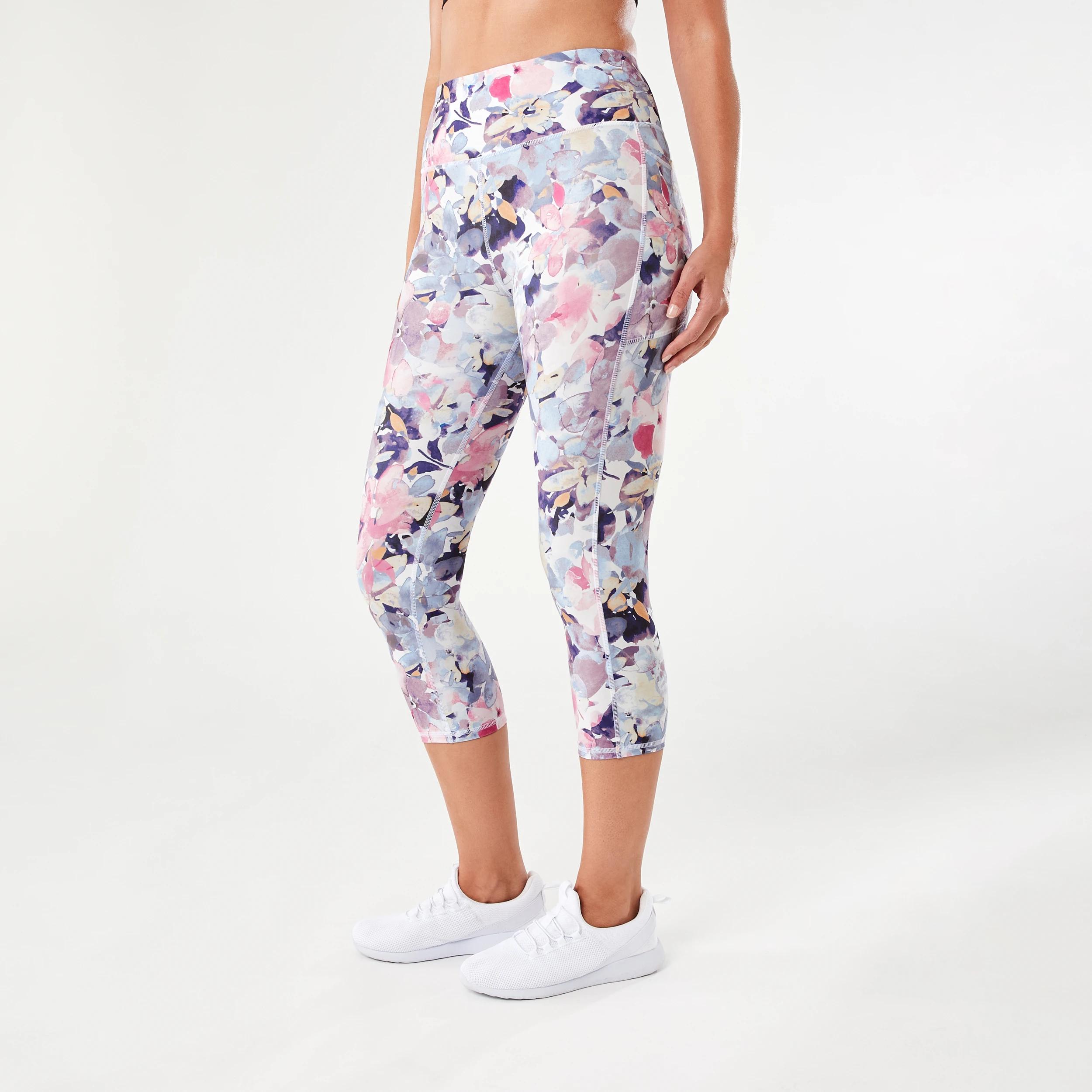 2 Active Womens Crop Printed Leggings OCEAN PEONY, 2 of 5