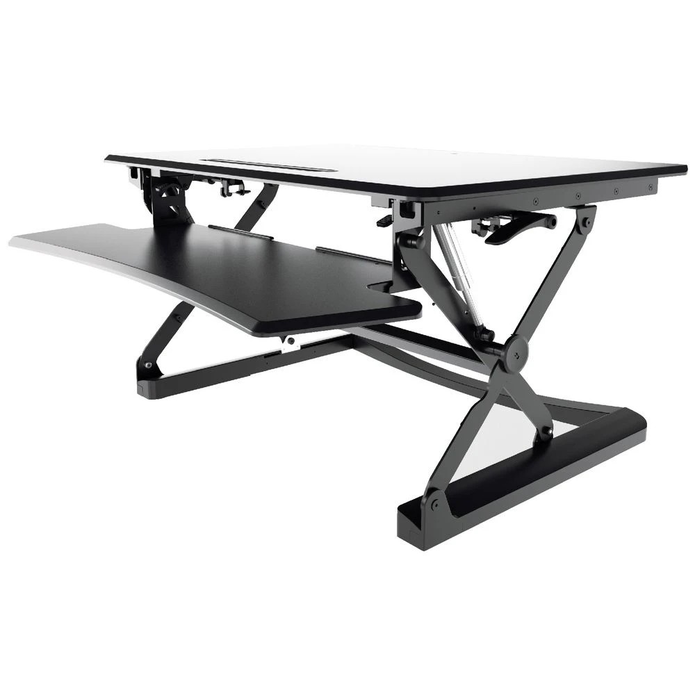 6 Stilford Professional Sit Stand Adjustable Desk Riser Black Desks, Tables and Workstations, 6 of 10