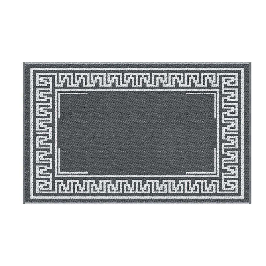 3 Gardeon Outdoor Rugs 152x244cm Large Carpet Reversible Area Mat PP Dual-Sided Patio Rug Greek Key - Grey, 3 of 8