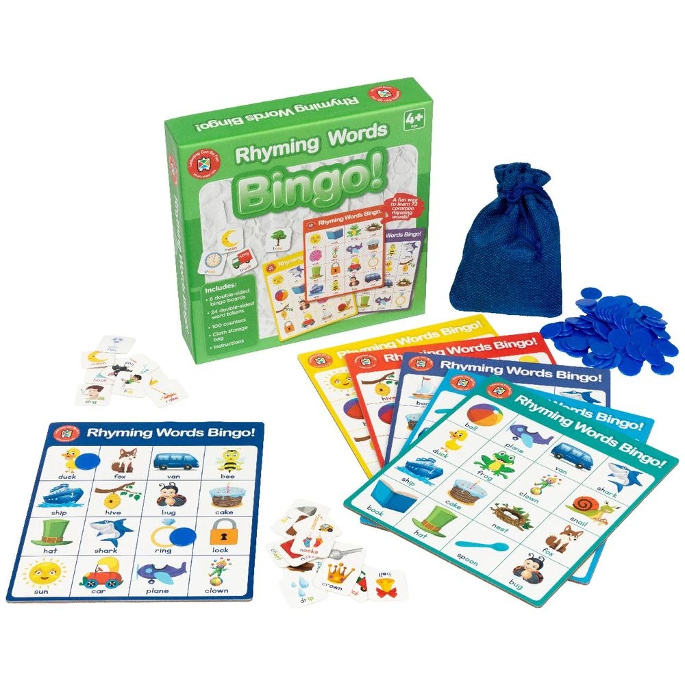 2 Learning Can Be Fun Rhyming Words Bingo, 2 of 2