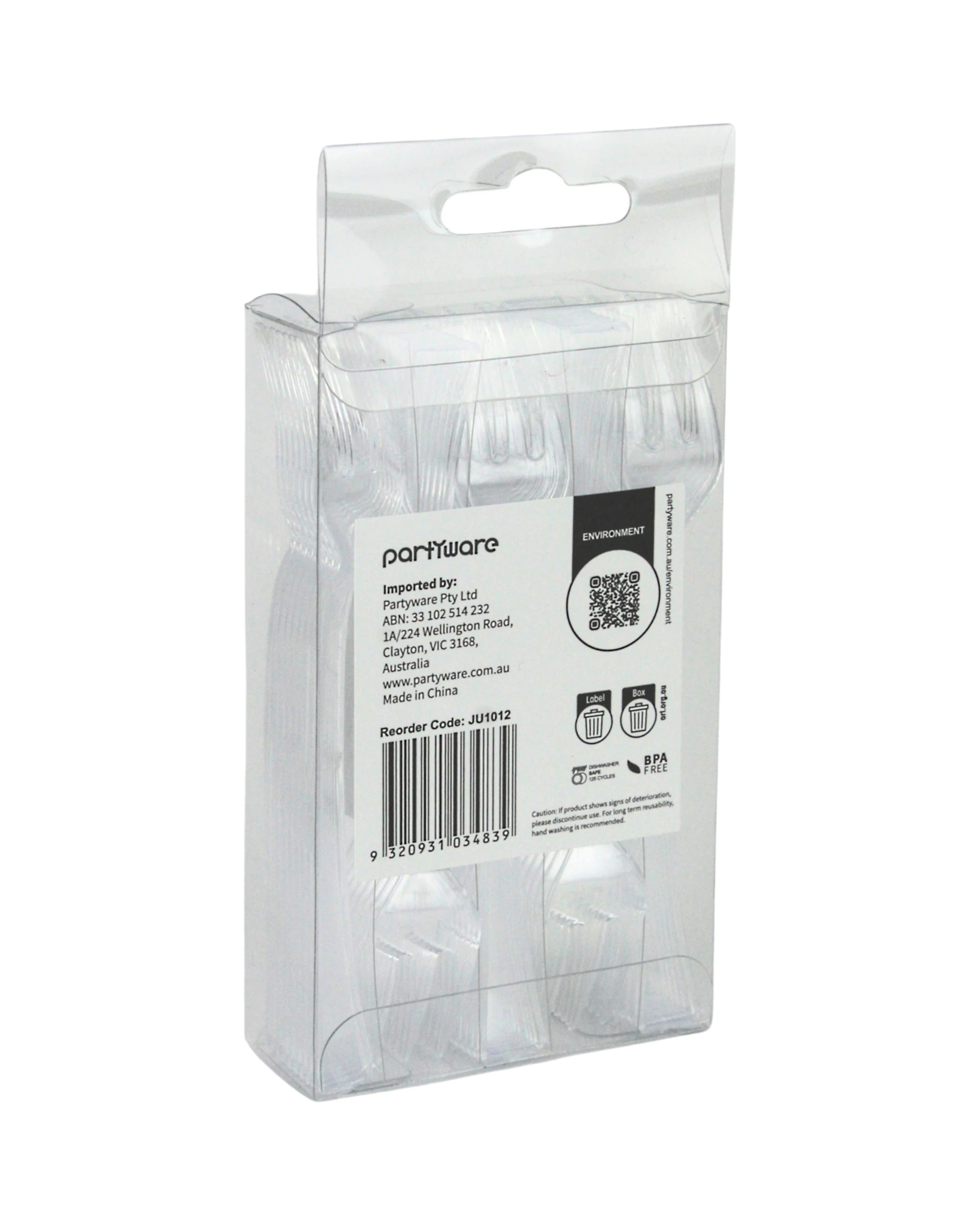 4 Partyware Reusable Mini Cocktail Forks Pack of 40 - Clear, 4 of 4