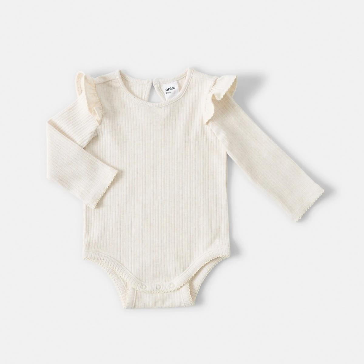 1 Frill Rib Bodysuit Hony Marle, 1 of 3