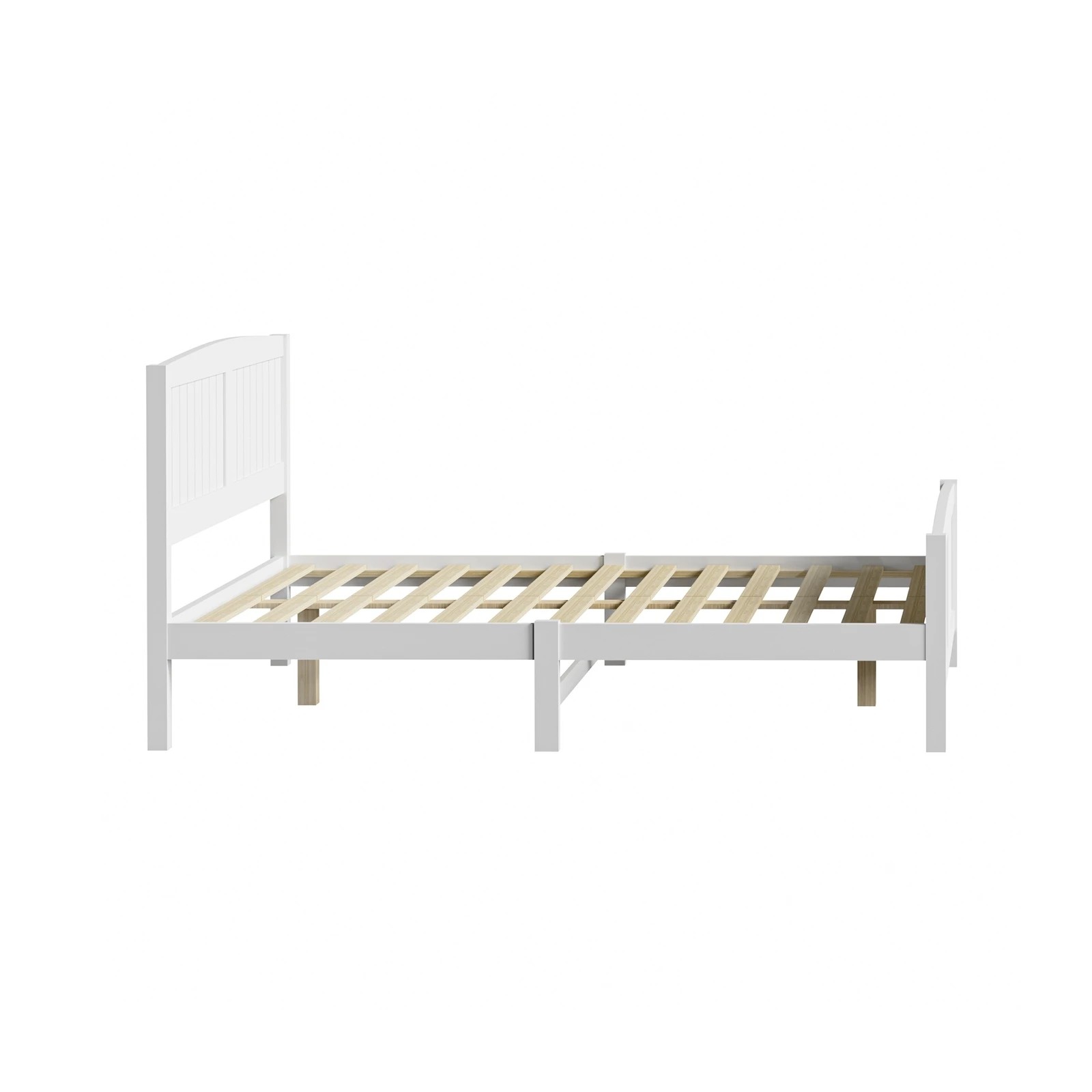 4 Oikiture Bed Frame Double Size Wooden Base Timber Platform
 - White, 4 of 10