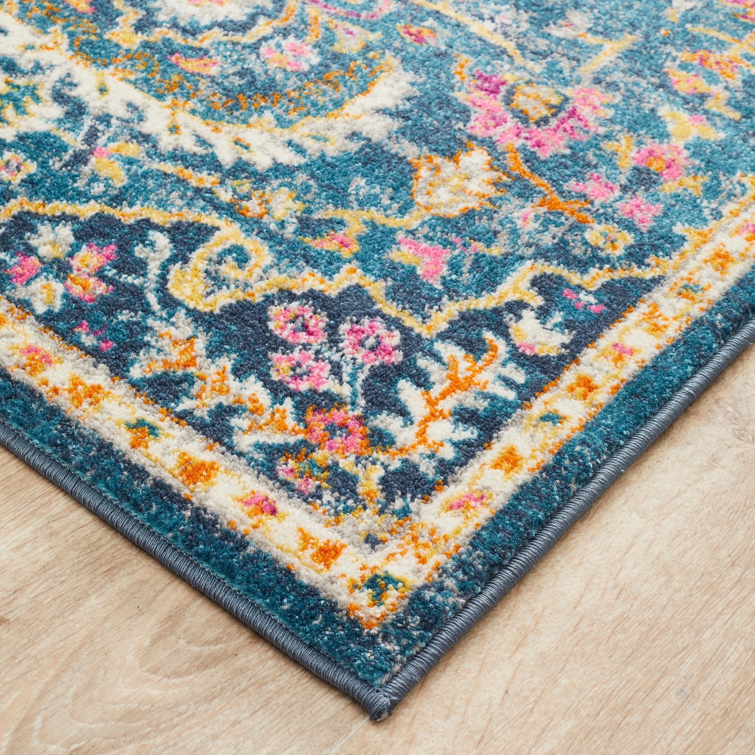 3 Common Ground Rugs Atlas 209 500x80cm - Extra Large Runner Rug - Blue, 3 of 7