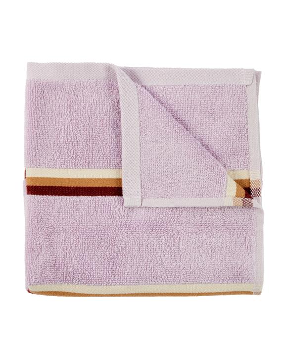 Stripe Cotton Reversible Hand Towel - Lilac
