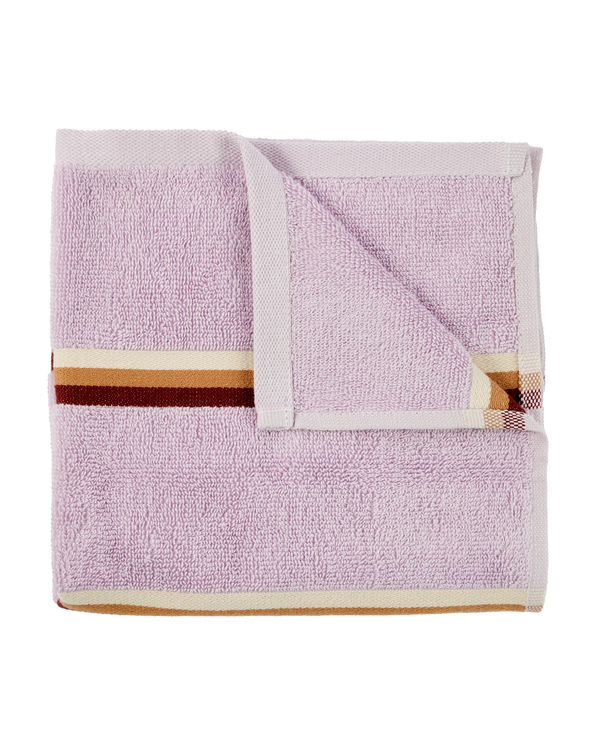1 Stripe Cotton Reversible Hand Towel - Lilac, 1 of 5