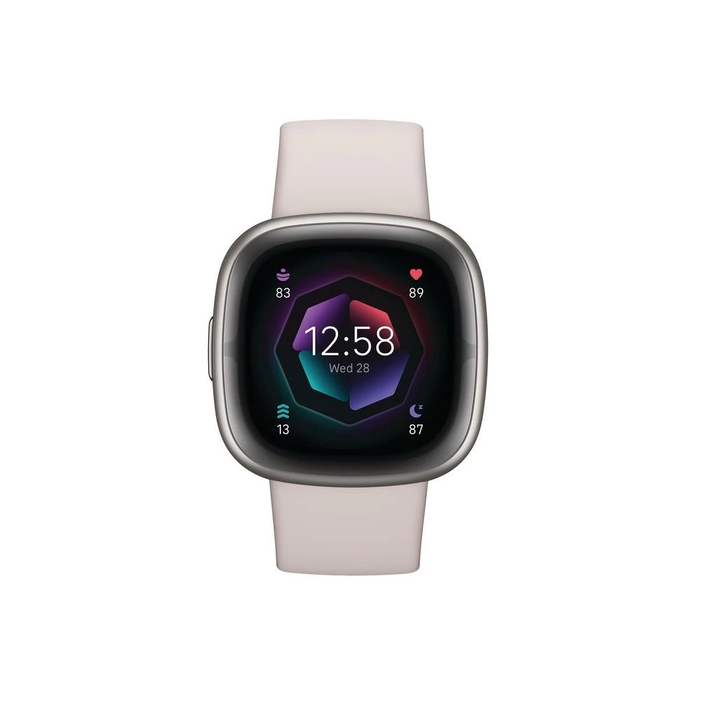 2 Fitbit Sense 2 Smart Watch White/Platinum, 2 of 5