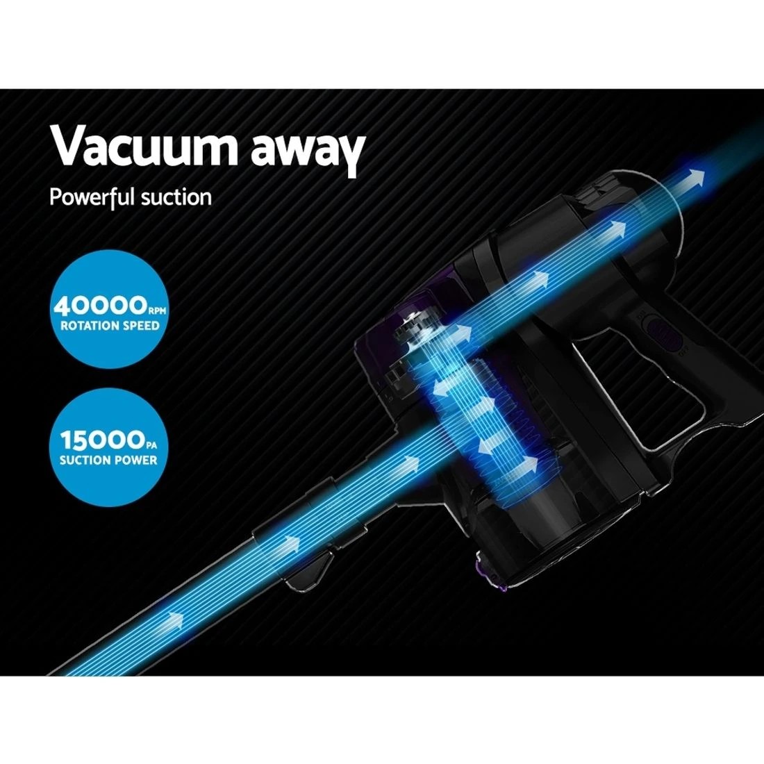 4 Devanti Stick Vacuum Cleaner Handheld Corded 450W - Purple, 4 of 8