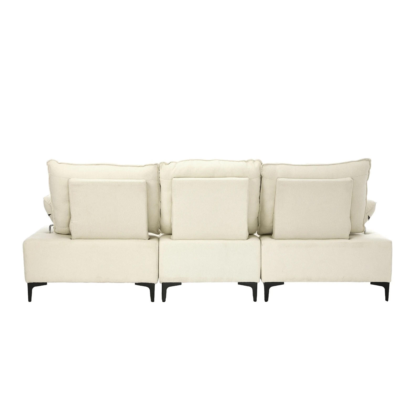 8 Oikiture 3 Seater Couch Sofa Chenille - Beige, 8 of 10