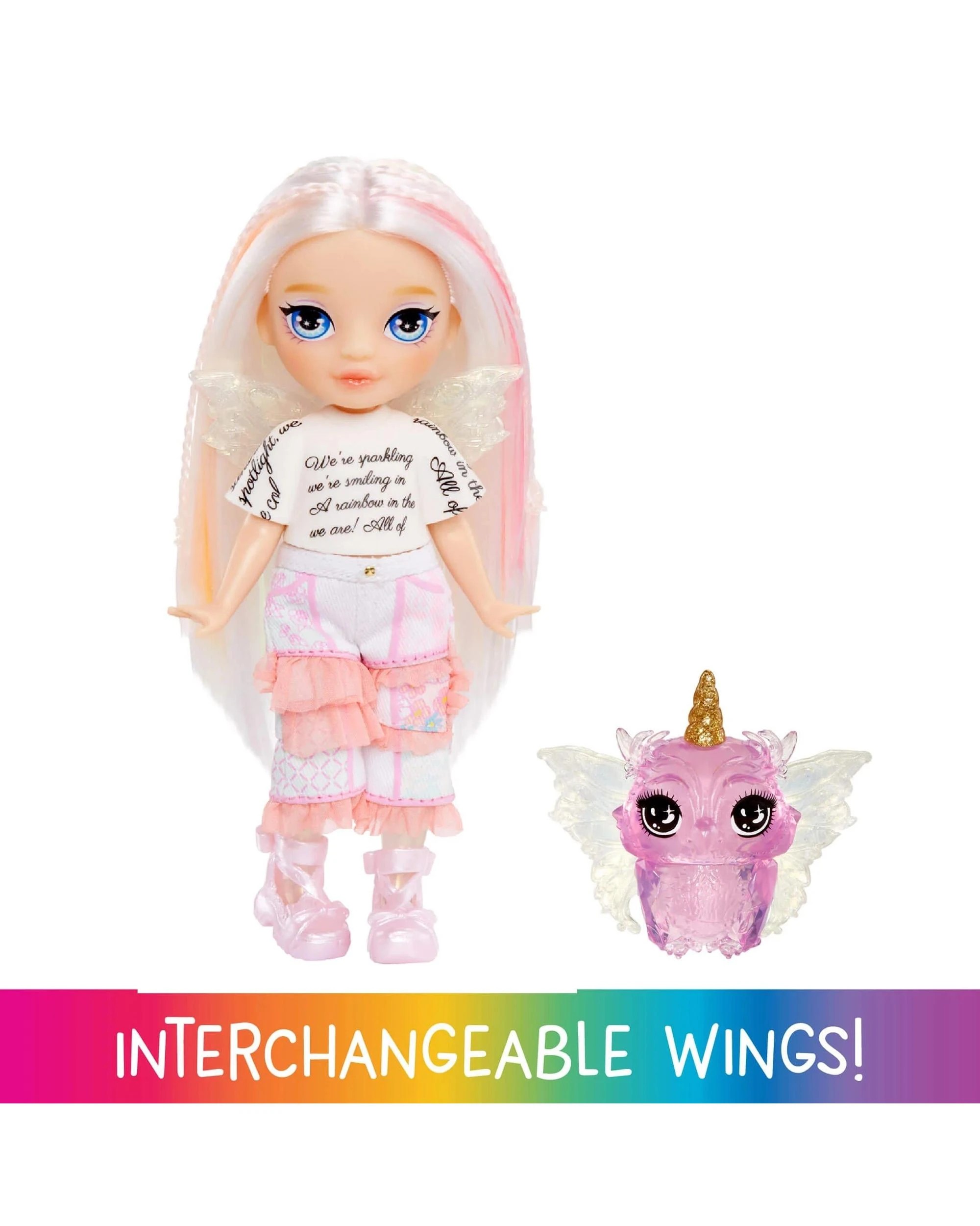 3 Rainbow High Littles Rainbow Fantasy Fairies Opal Raine Doll with Pet - Multi, 3 of 6