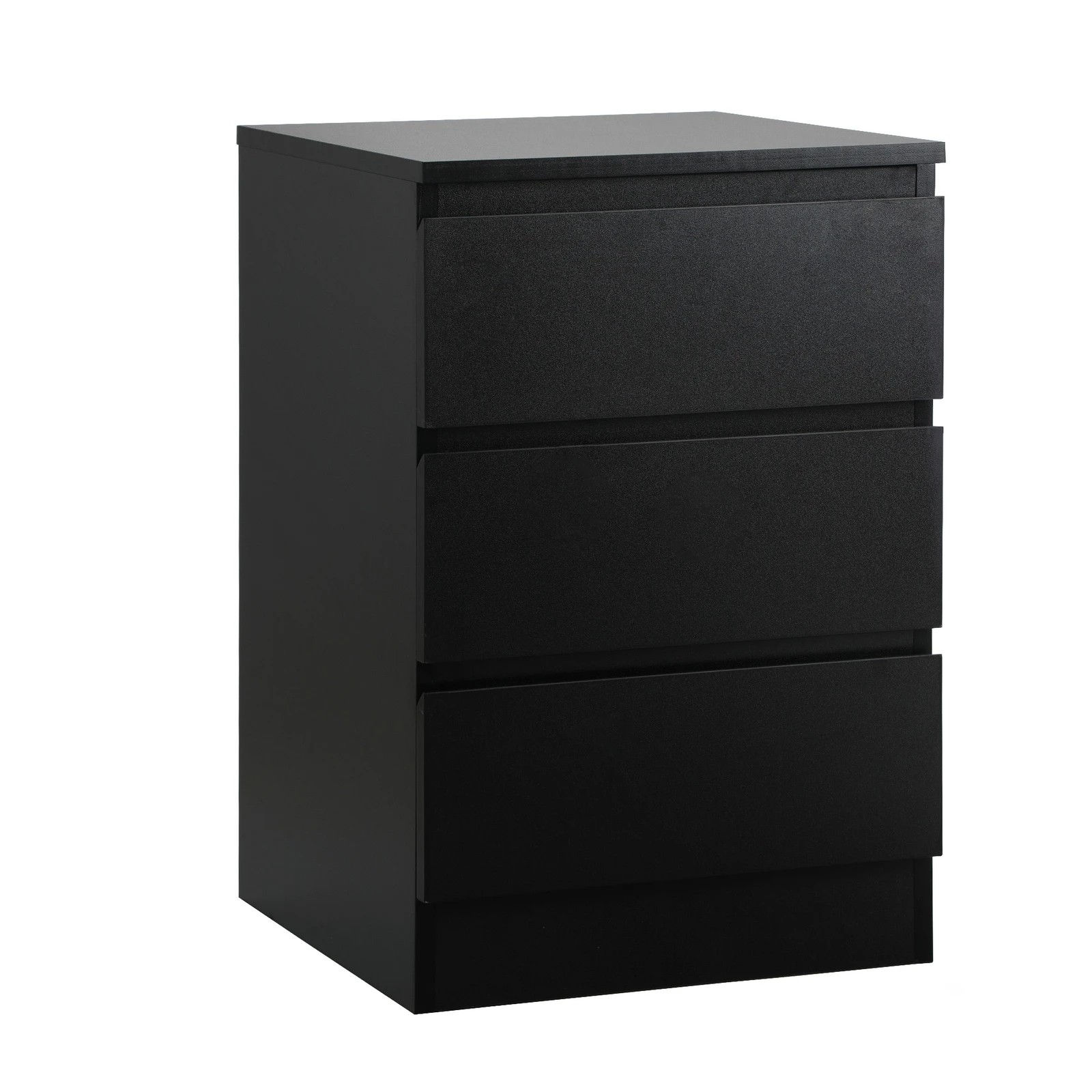 6 Oikiture Bedside Table 3 Drawers Side Tables Storage Cabinet Nightstand
 - Black, 6 of 10