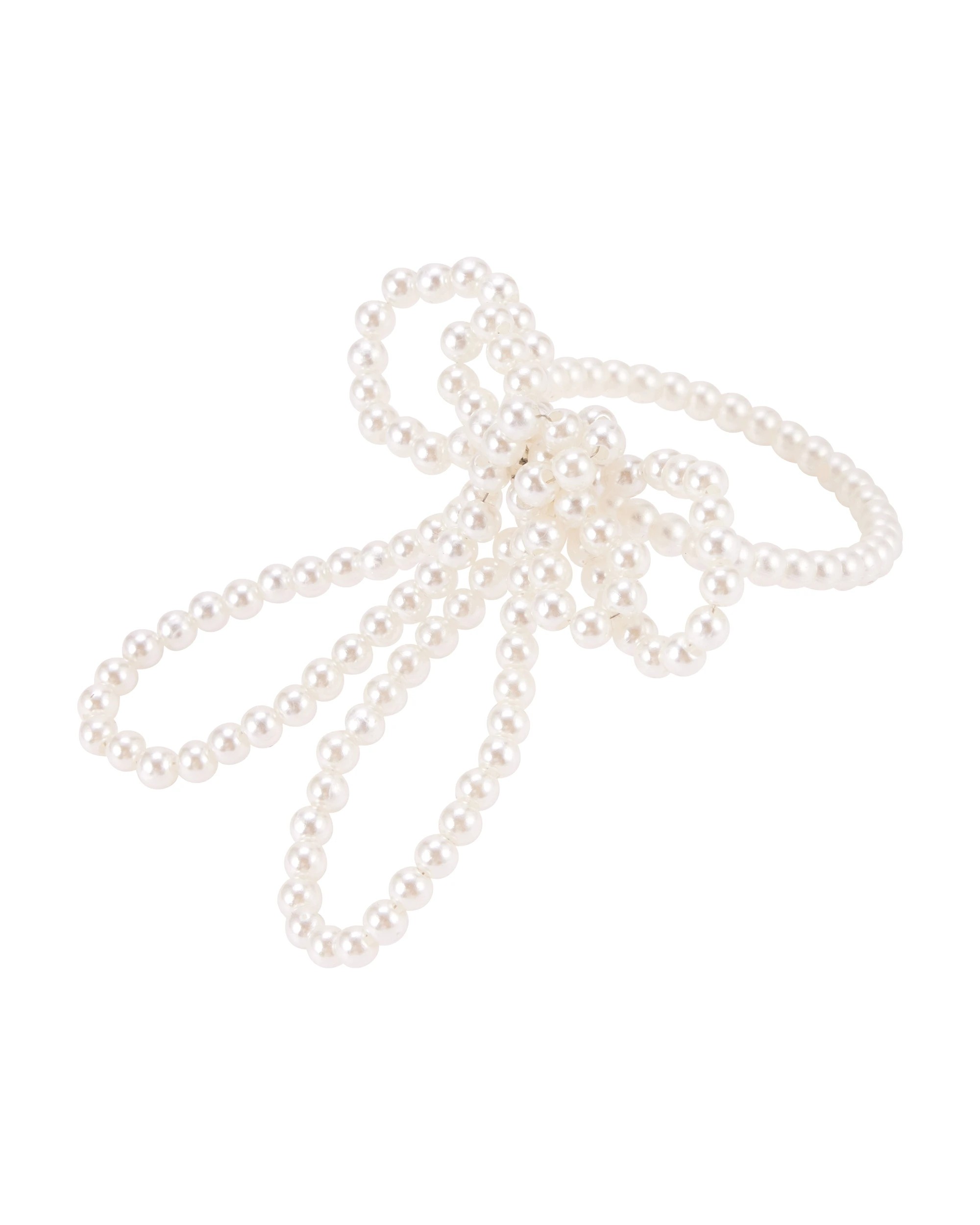 2 4 Pack Faux Pearl Bow Napkin Rings, 2 of 5
