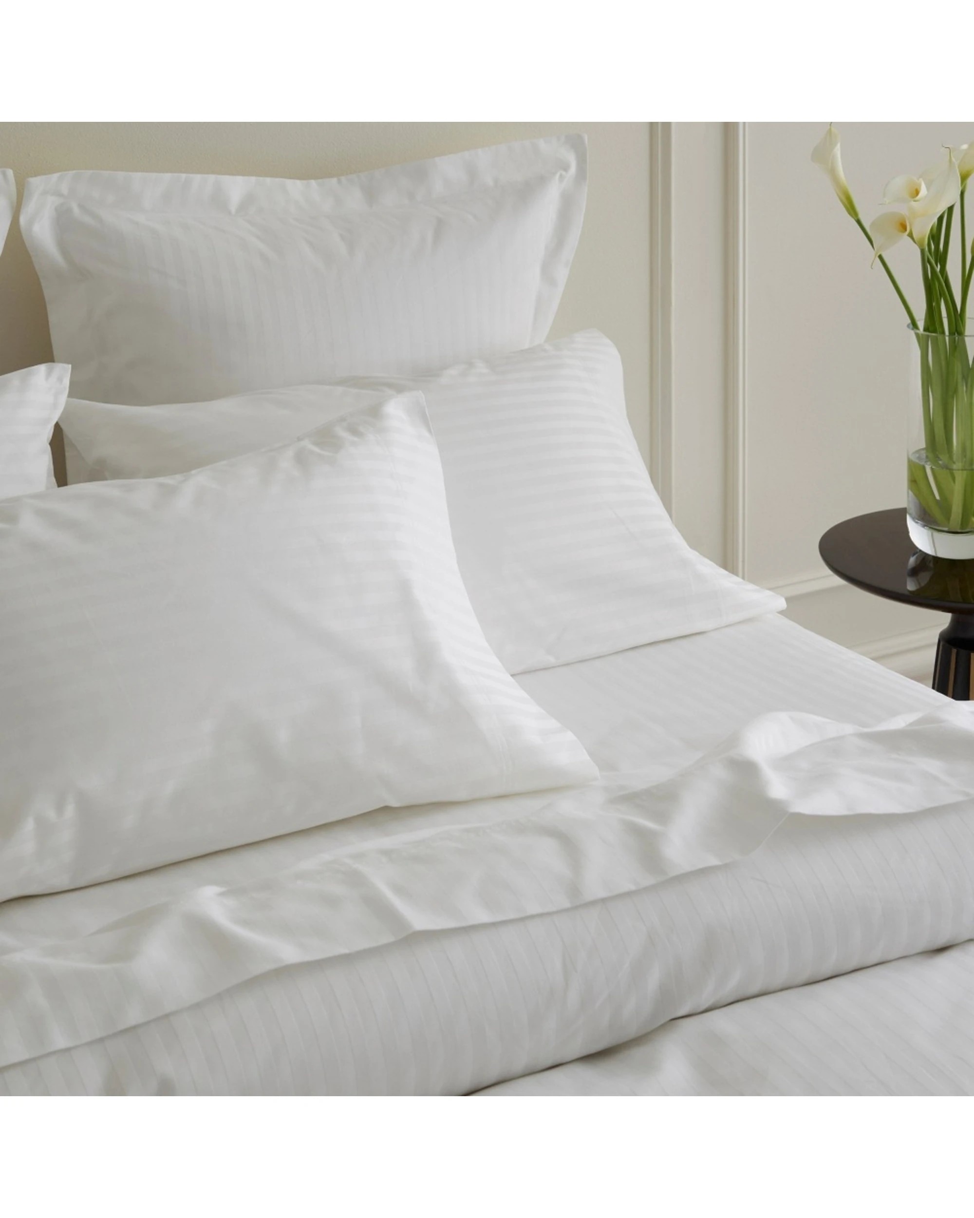 5 Bedding Co Quilt Cover Set 1200TC Egyptian Cotton Stripe - Single Bed - White, 5 of 6