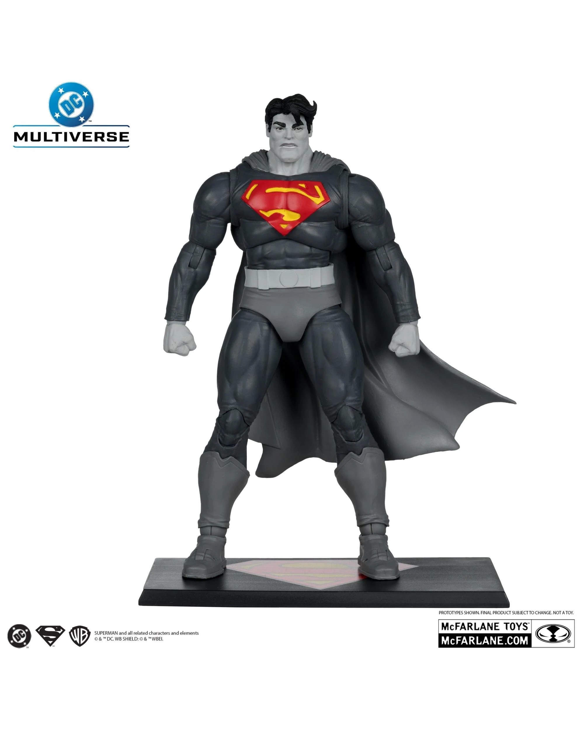 5 DC Multiverse Gold Label Superman Dark Knight Returns Black and White Accent Edition 7 inch Action Figure, 5 of 10