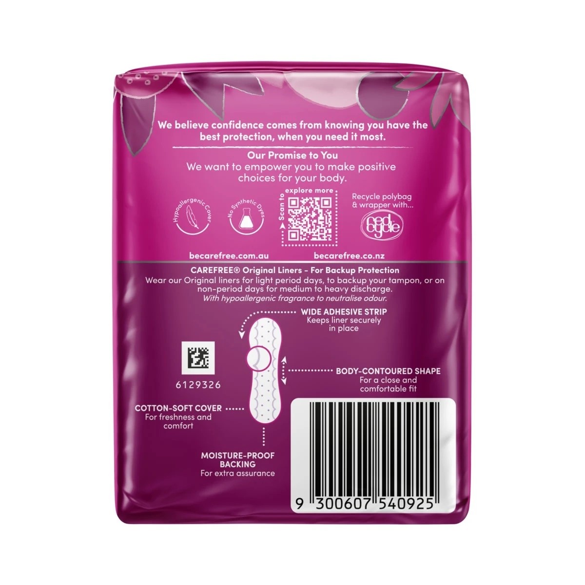 3 Carefree 30 Pack Original Shower Fresh Panty Liners, 3 of 7