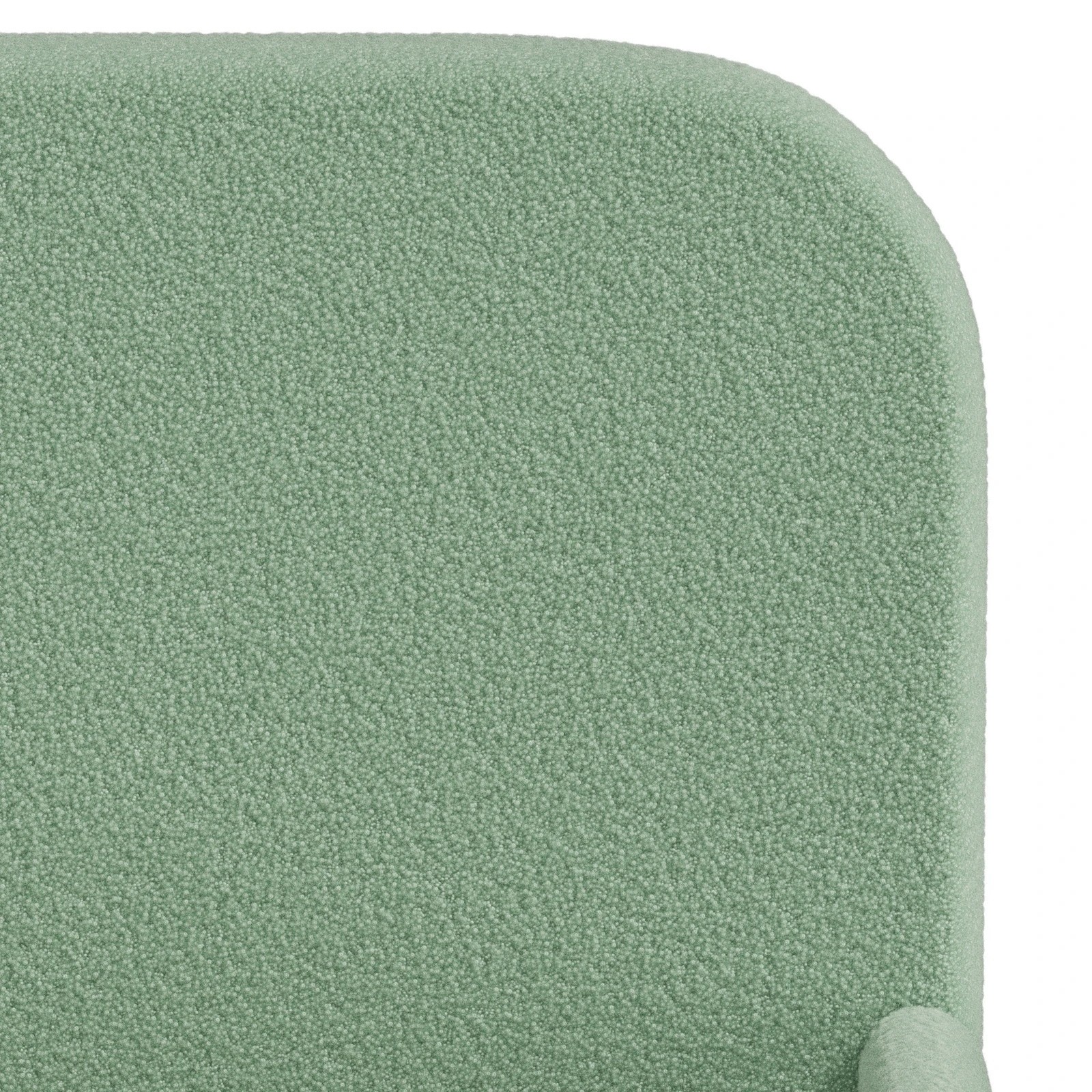 7 Oikiture Kids Bed Frame Single Size Base with Side Guard Rails Boucle - Green, 7 of 7