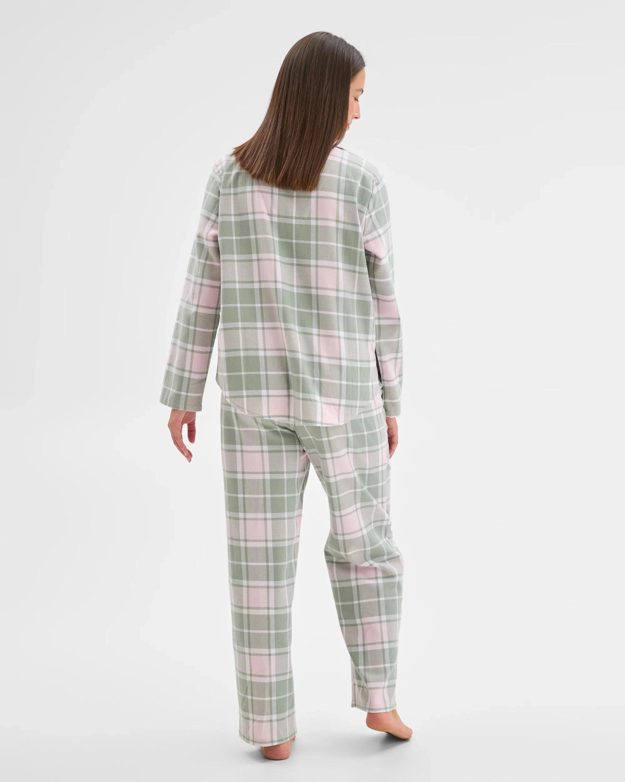 6 Target Woman Australian Cotton Flannelette Pyjama Set GREEN CHECK, 6 of 6