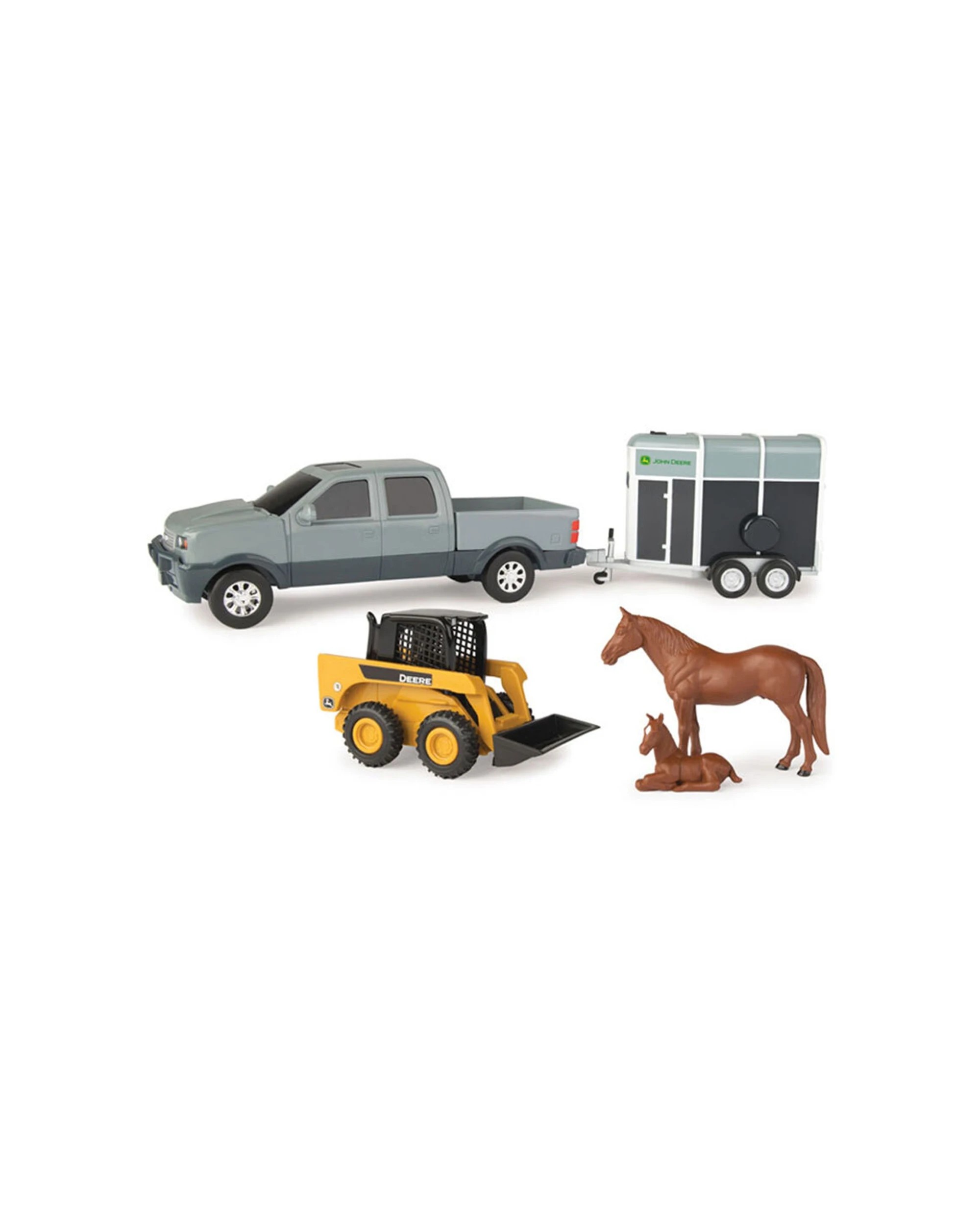 1 John Deere 1:32 Pickup Truck/Ute & Livestock Trailer Set With Animals Kids Toy - Multi, 1 of 4