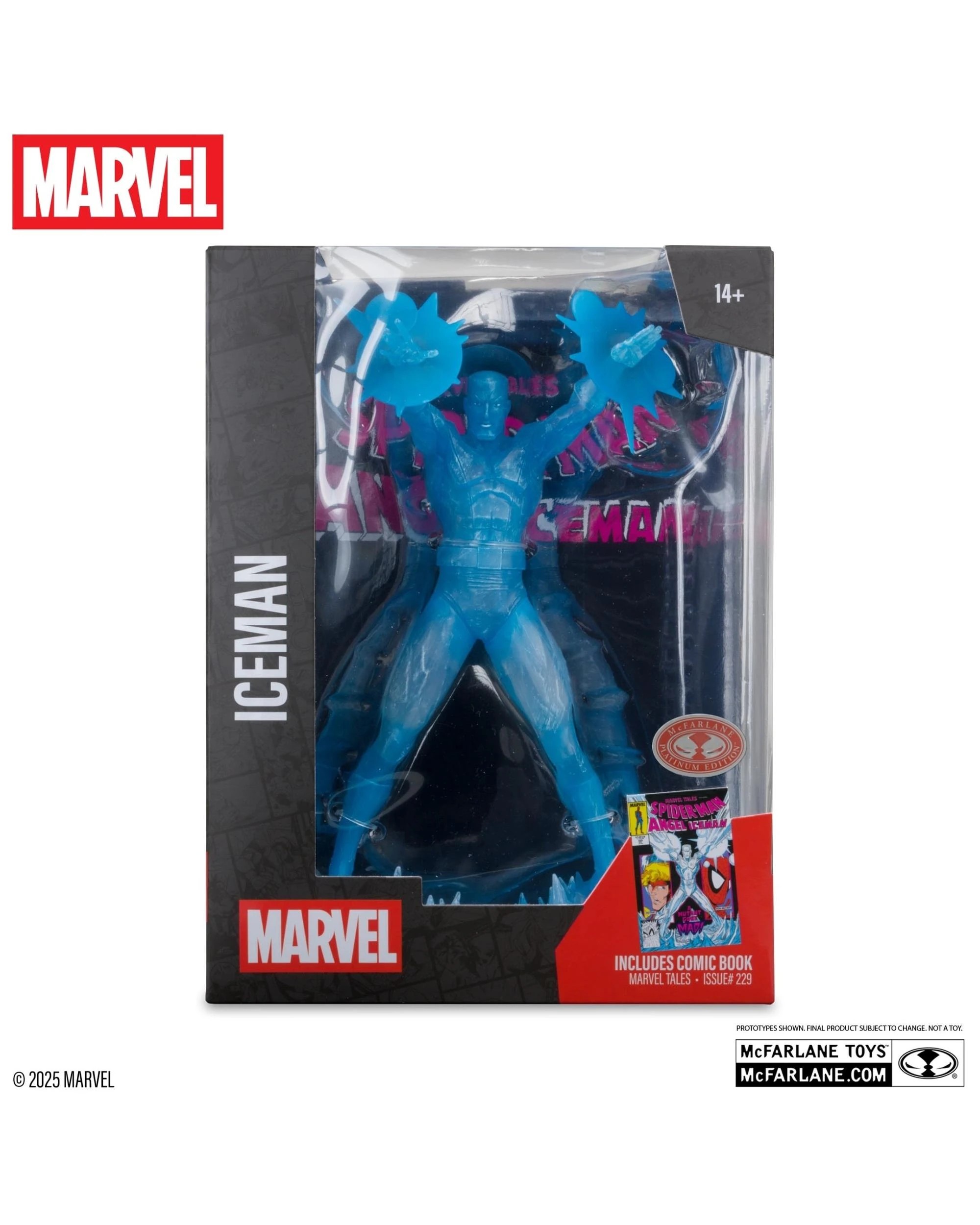 7 Marvel Tales #229 Iceman Red Platinum Edition 1:6 Scale Figure, 7 of 9