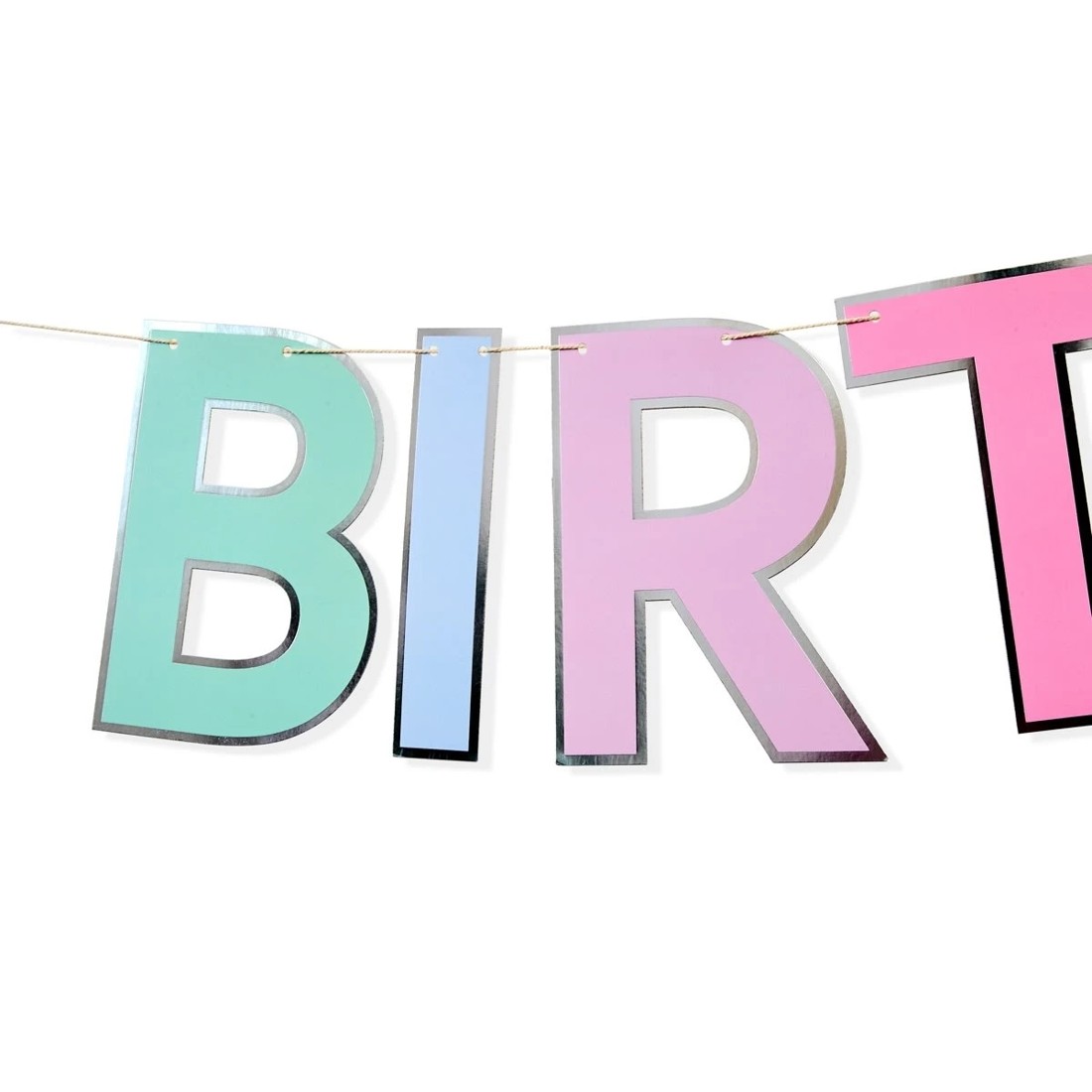4 Pastel Happy Birthday Bunting, 4 of 5