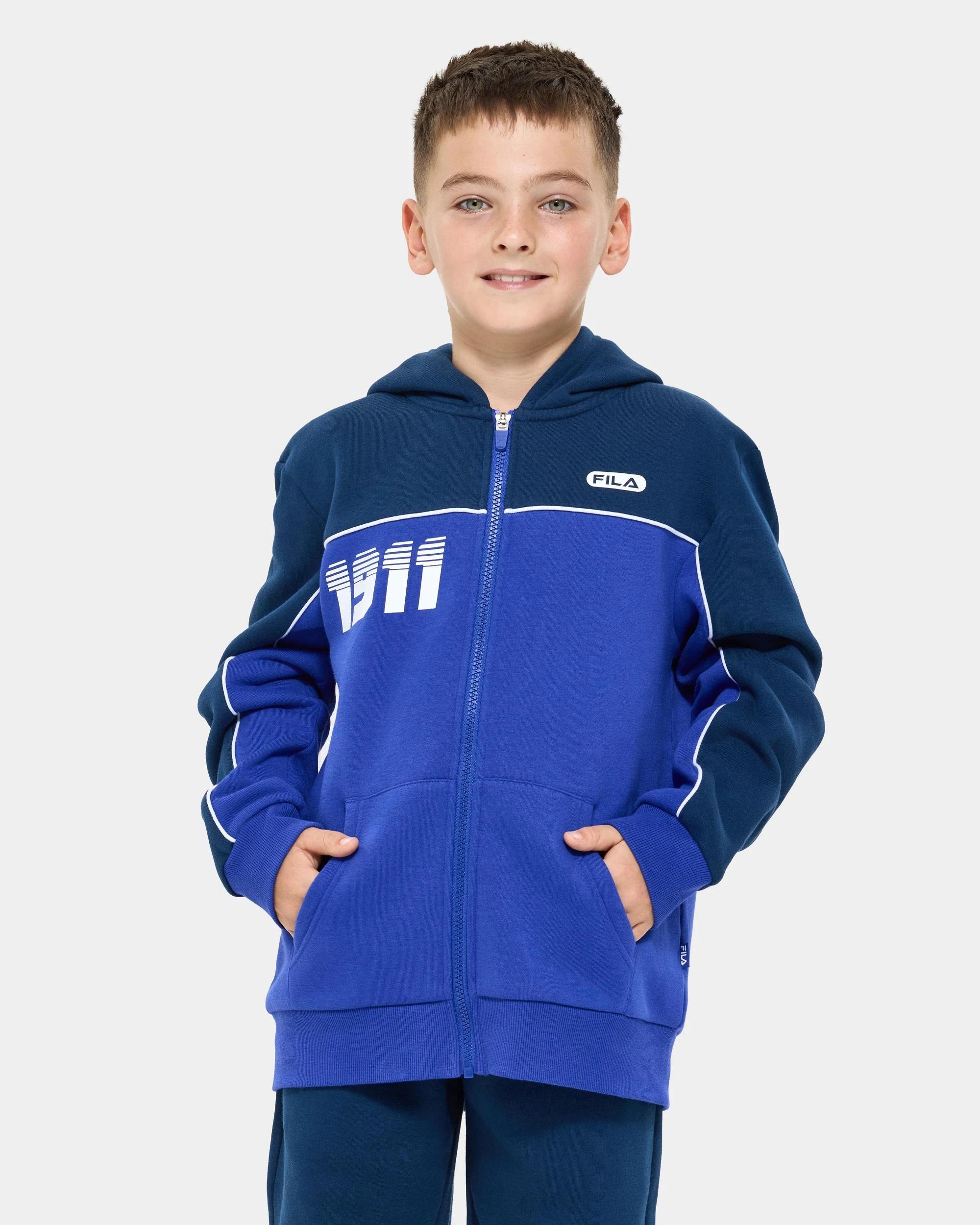 1 Fila Hunter Zip Thru Hoodie BLUE, 1 of 7