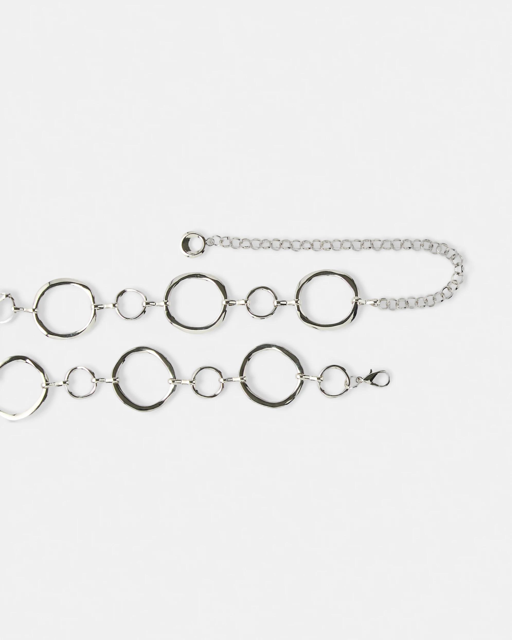 2 Hoop Chain Belt Silver, 2 of 3