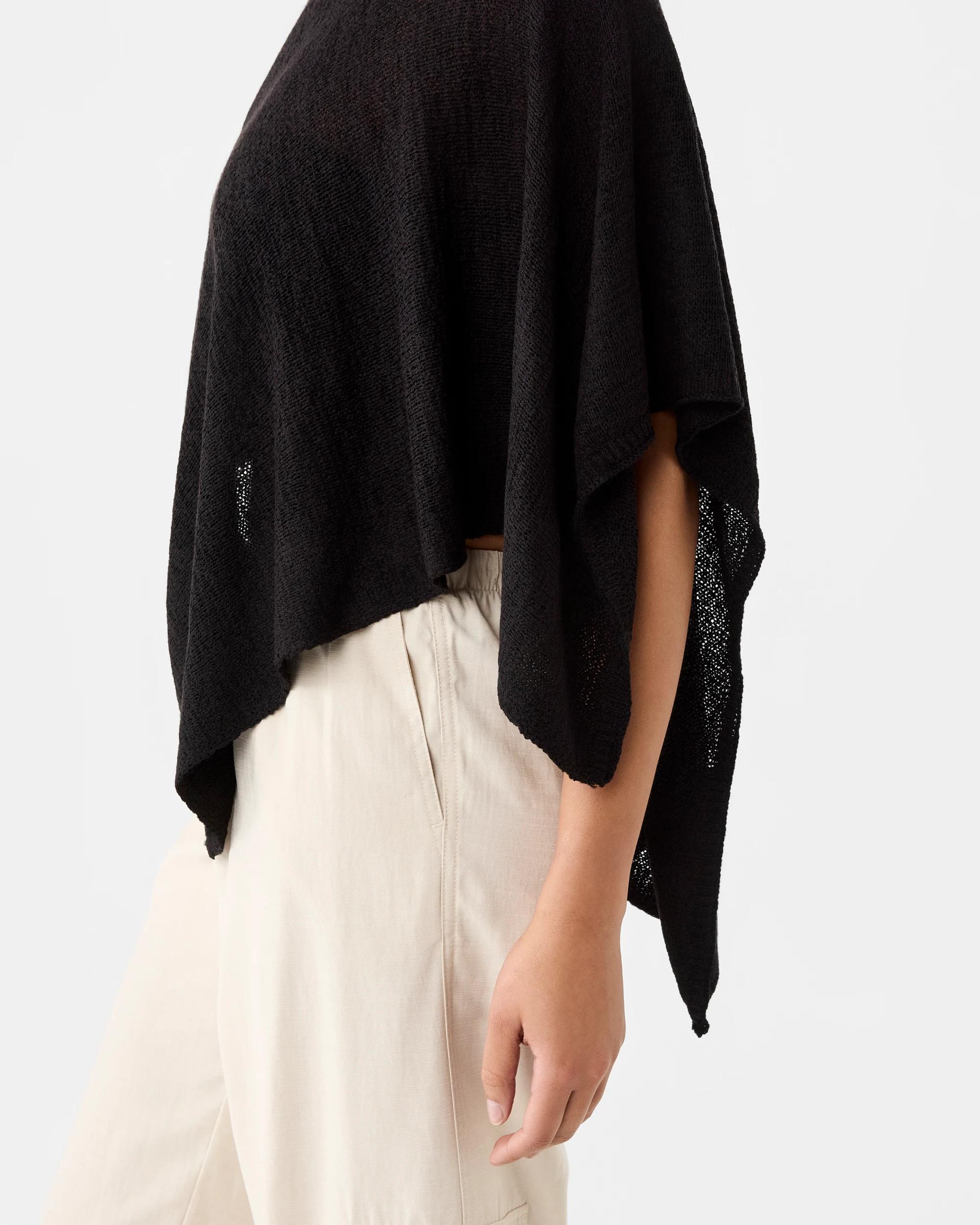 4 Knit Poncho Black, 4 of 4