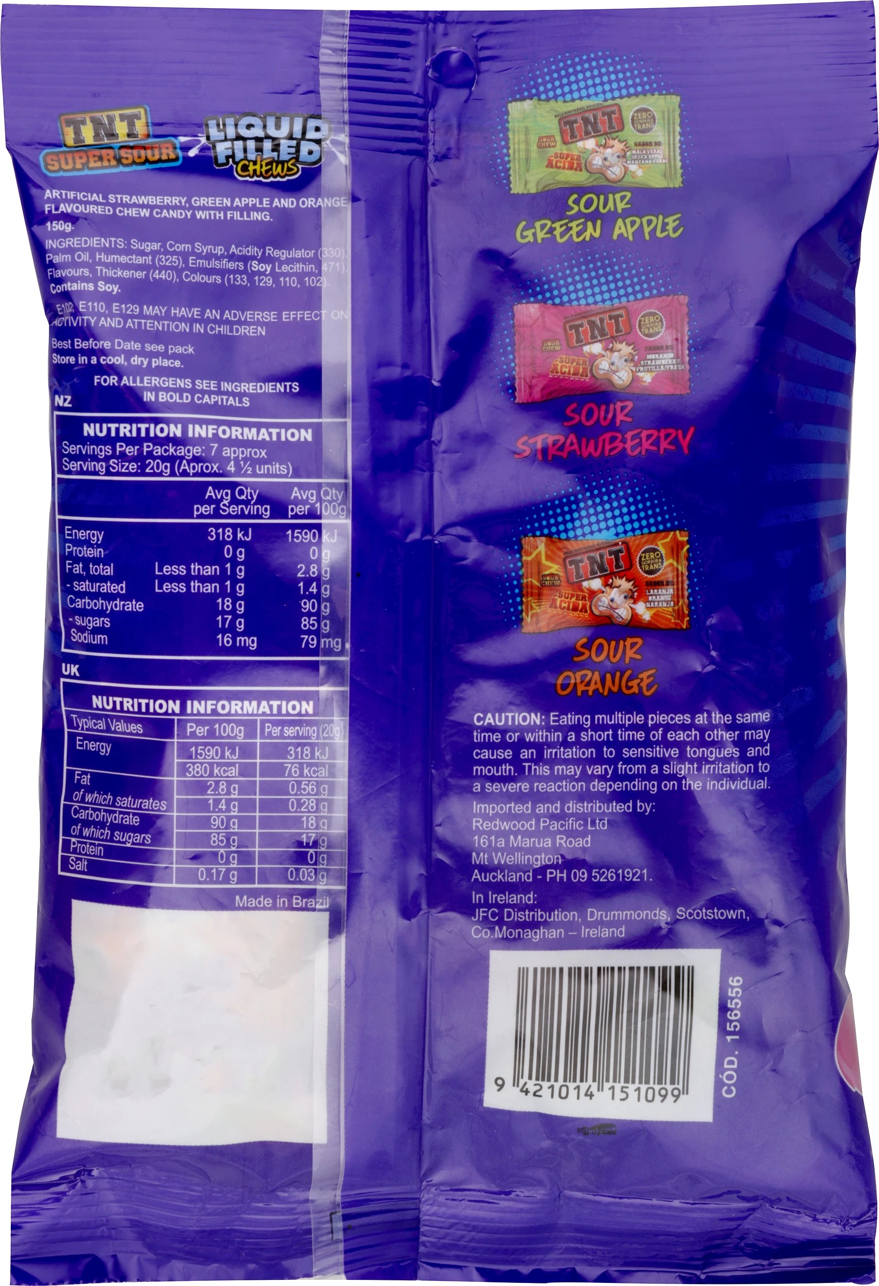 2 TNT Super Sour Liquid Filled Chews 150g, 2 of 2