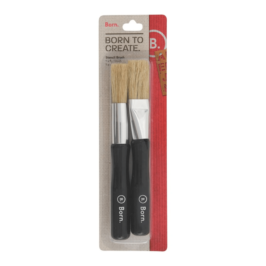 1 Born Stencil Brush 2 Pack, 1 of 2
