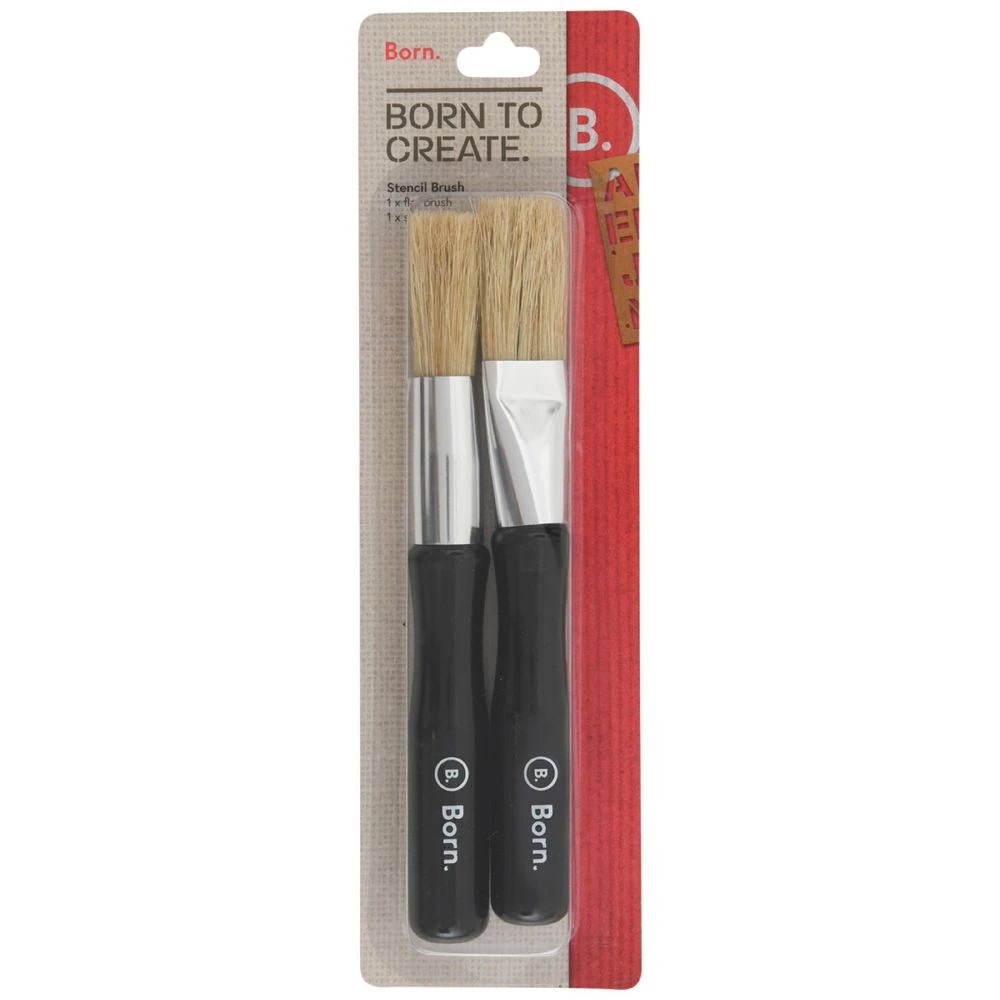 1 Born Stencil Brush 2 Pack, 1 of 2