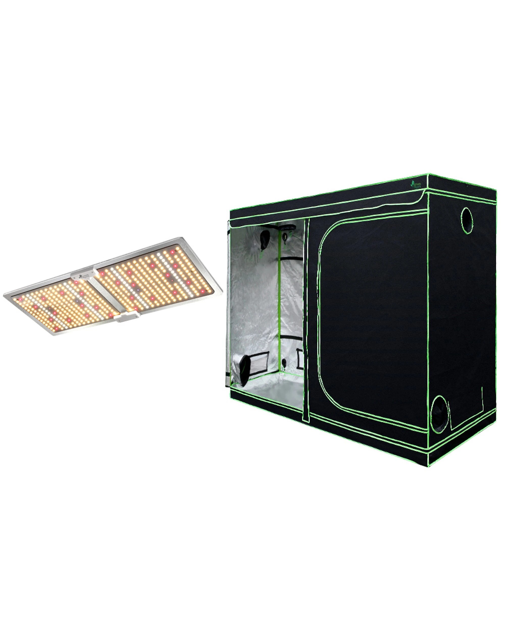 1 Green Fingers Greenfingers Grow Tent Light Kit 240x120x200CM 220W LED Full Spectrum - Black, 1 of 4