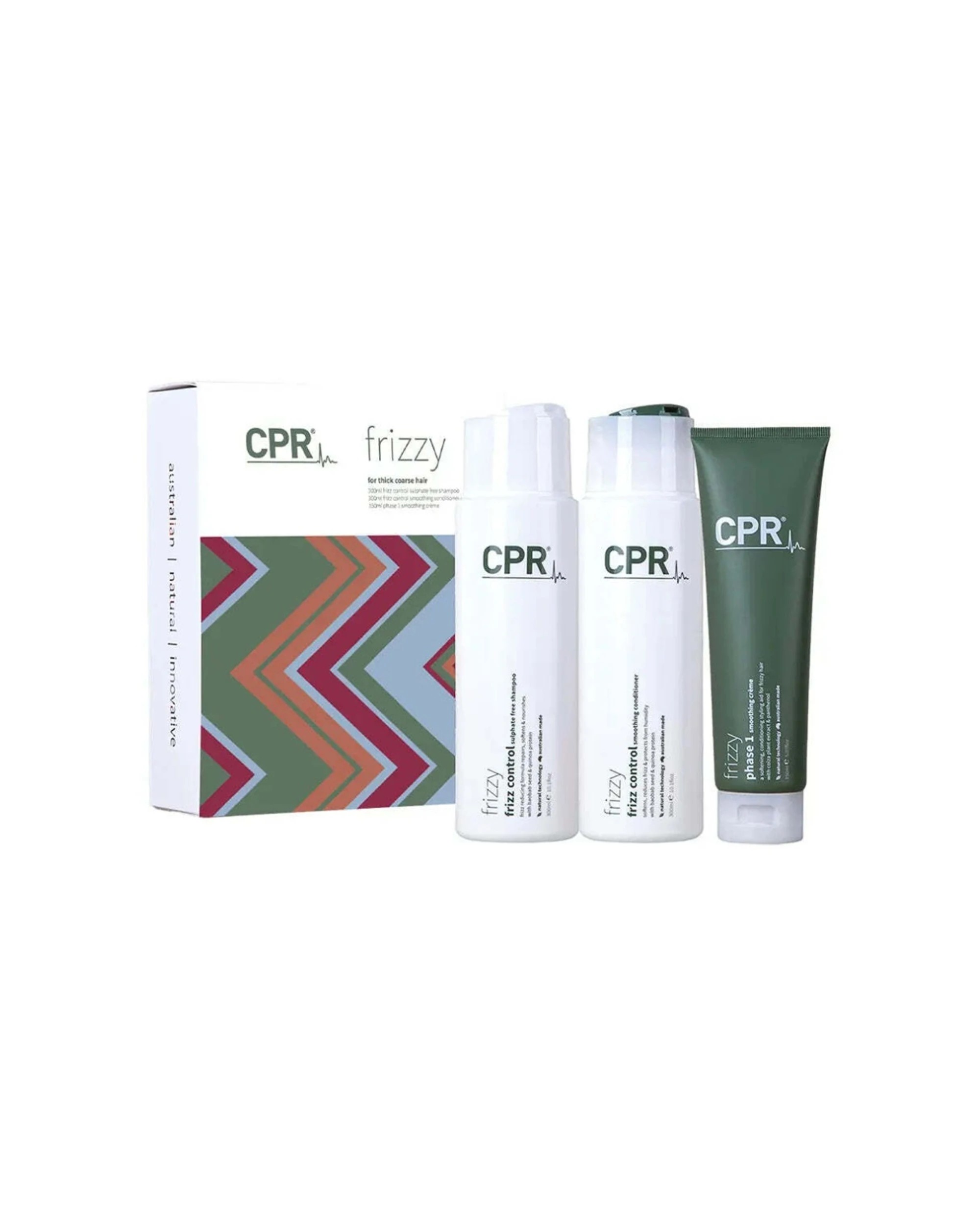 1 CPR Hair 3pc Frizzy Trio Pack Sulphate Free Shampoo Conditioner & Smoothing - Multi, 1 of 5