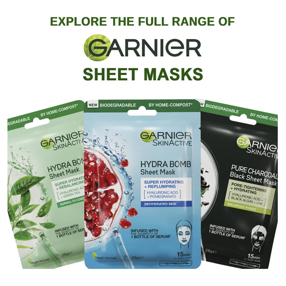 8 Garnier SkinActive Pure Charcoal Black Sheet Mask 28g - Black Algae, LHA & Hyaluronic Acid, 8 of 10