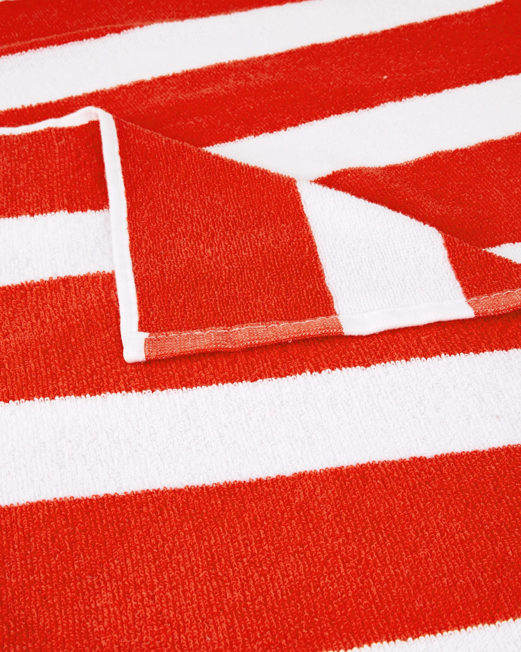 5 Cotton Striped Beach Towel - Red, 5 of 6