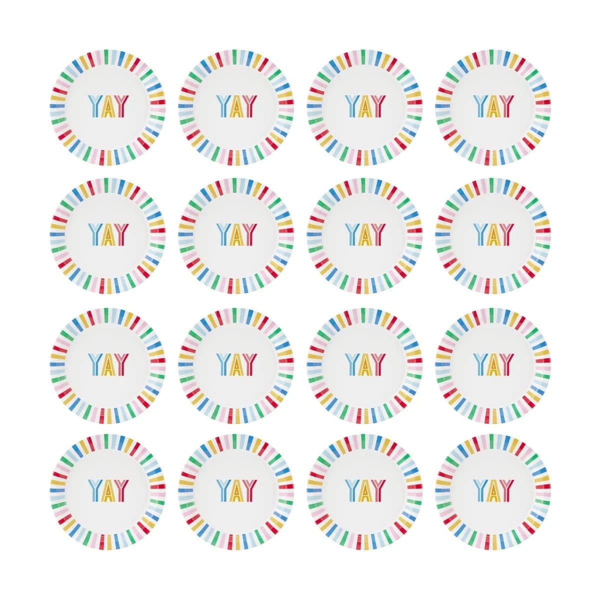 4 16 Piece Bright Paper Plates, 4 of 6