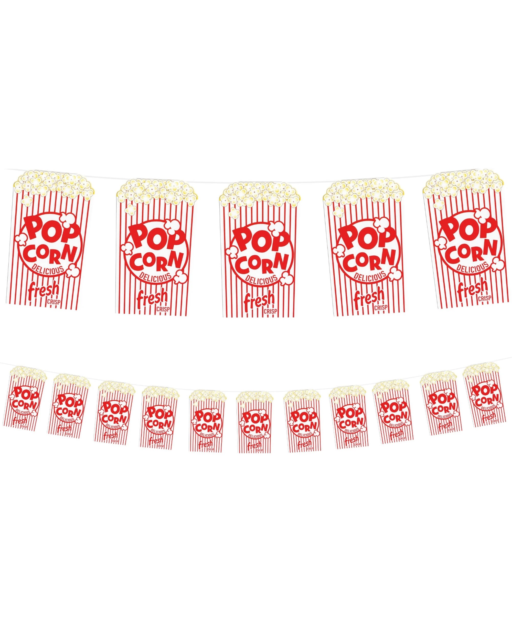1 Fun Express Movie Party Popcorn Box Garland Banner - Red, 1 of 2